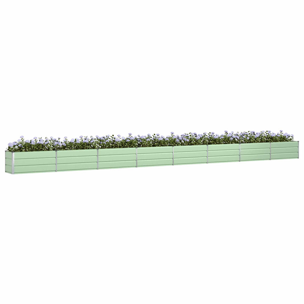 vidaXL Donica Pastelowa Zieleń 770 x 50 x 45 cm Stal Galwanizowana