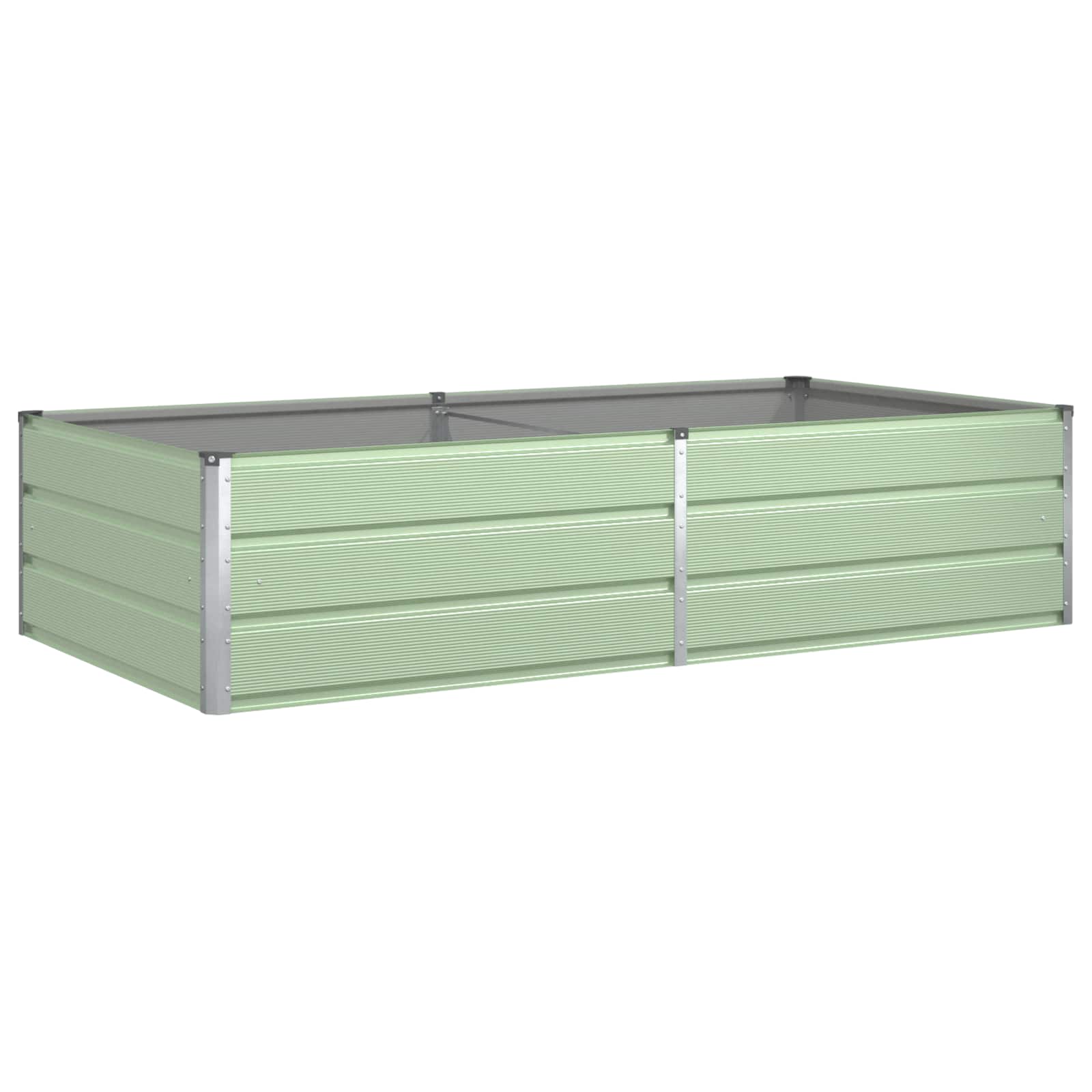 vidaXL Donica Pastelowa Zieleń 195 x 100 x 45 cm Stal Galwanizowana