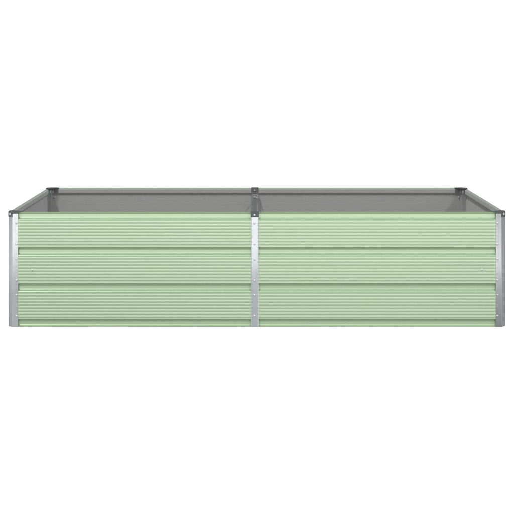vidaXL Donica Pastelowa Zieleń 195 x 100 x 45 cm Stal Galwanizowana