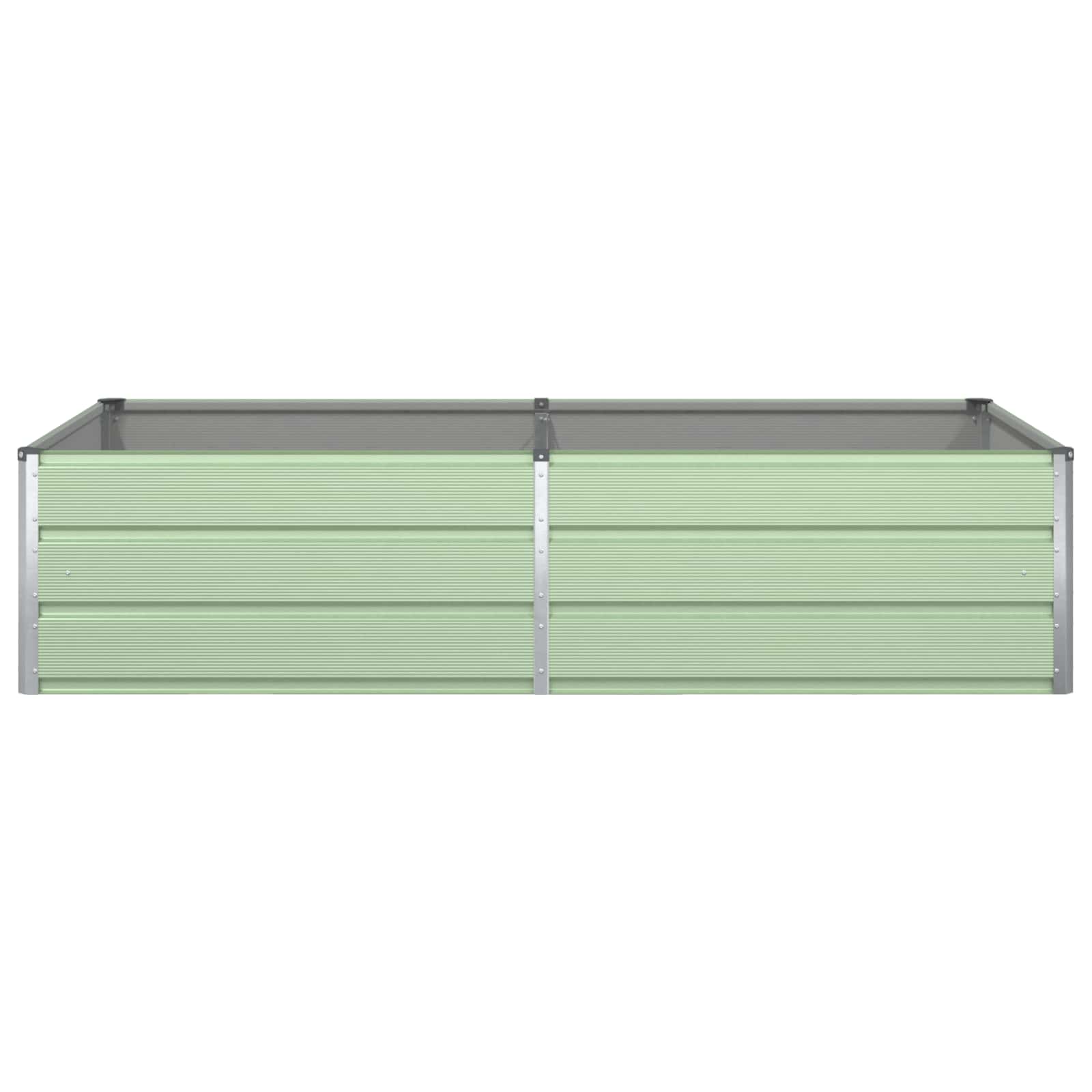 vidaXL Donica Pastelowa Zieleń 195 x 100 x 45 cm Stal Galwanizowana