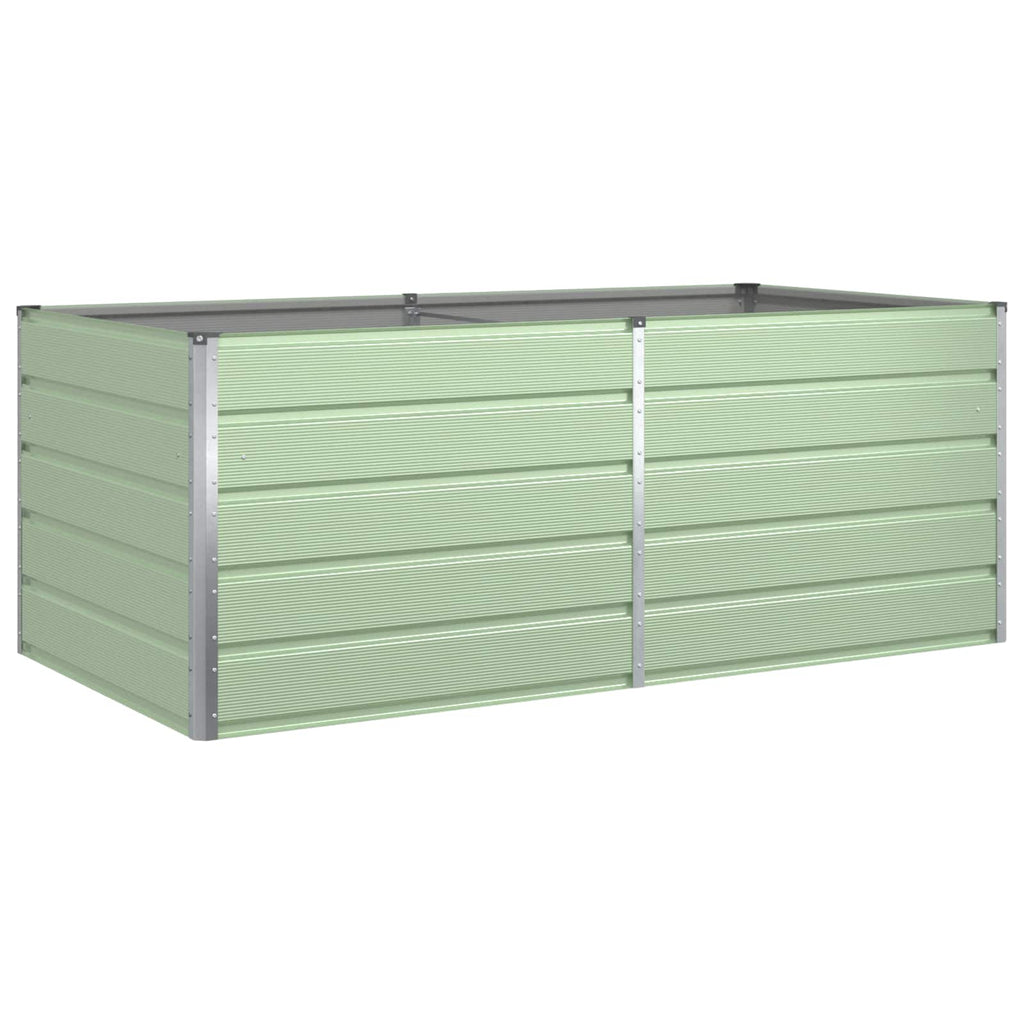 vidaXL Donica Pastelowa Zieleń 195 x 100 x 75 cm Stal Galwanizowana