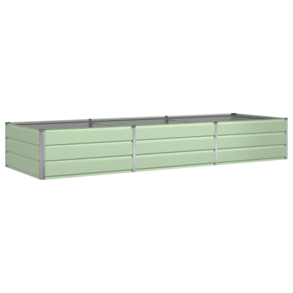 vidaXL Donica Pastelowa Zieleń 290 x 100 x 45 cm Stal Galwanizowana