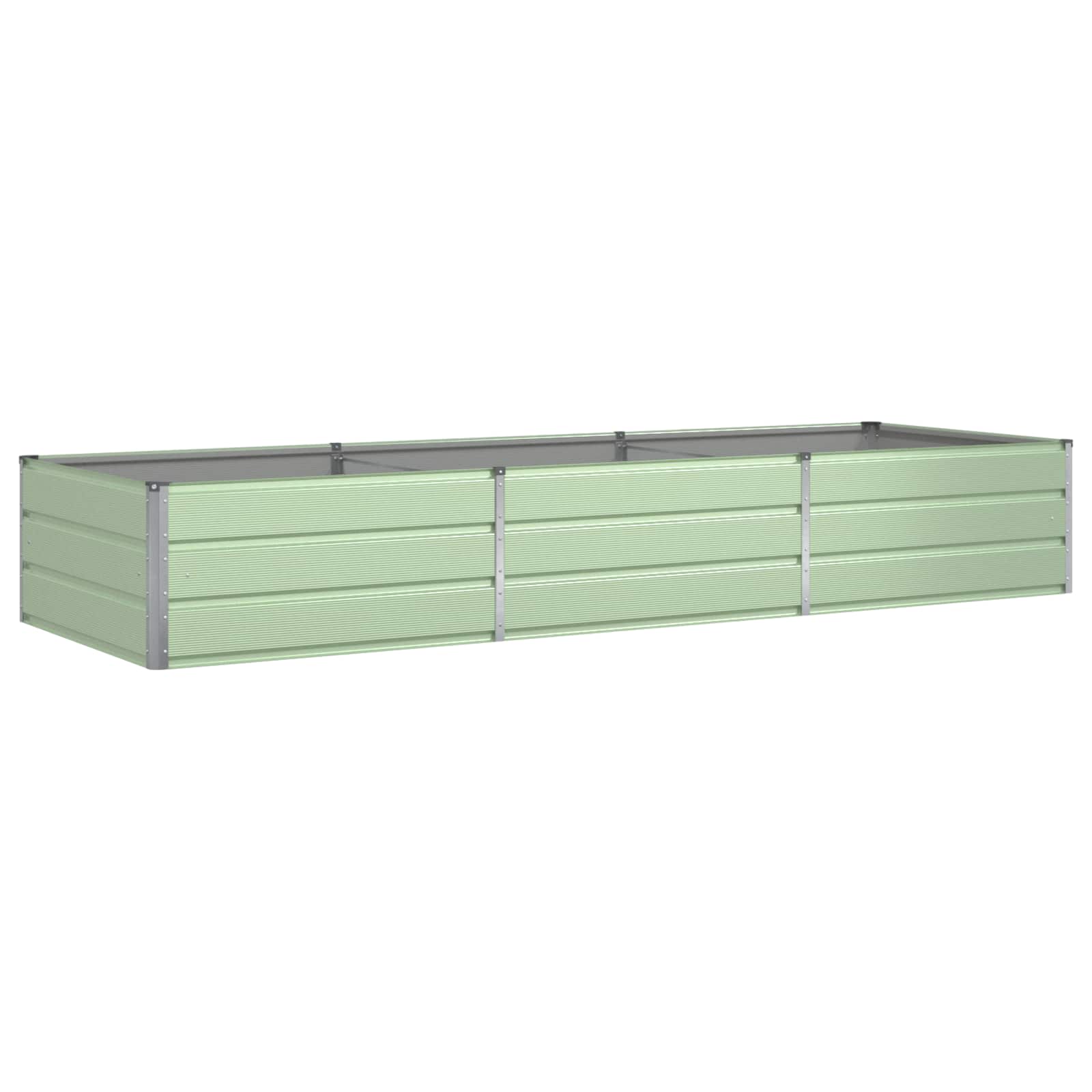 vidaXL Donica Pastelowa Zieleń 290 x 100 x 45 cm Stal Galwanizowana