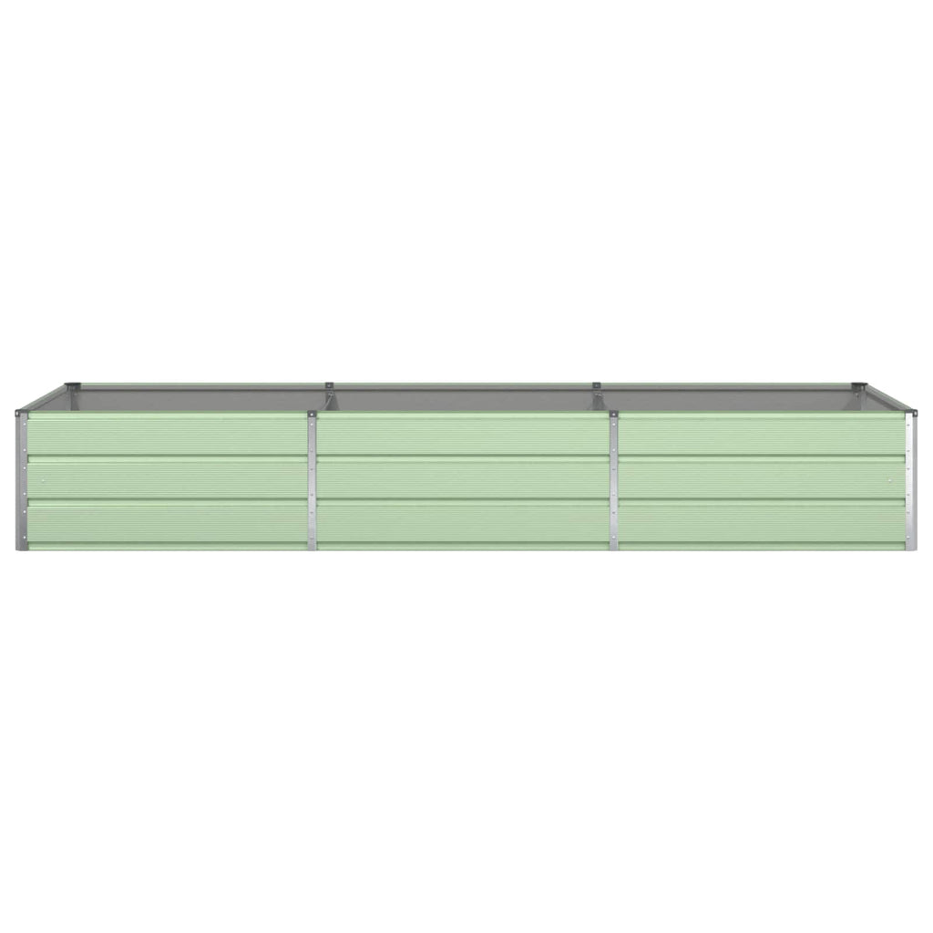 vidaXL Donica Pastelowa Zieleń 290 x 100 x 45 cm Stal Galwanizowana