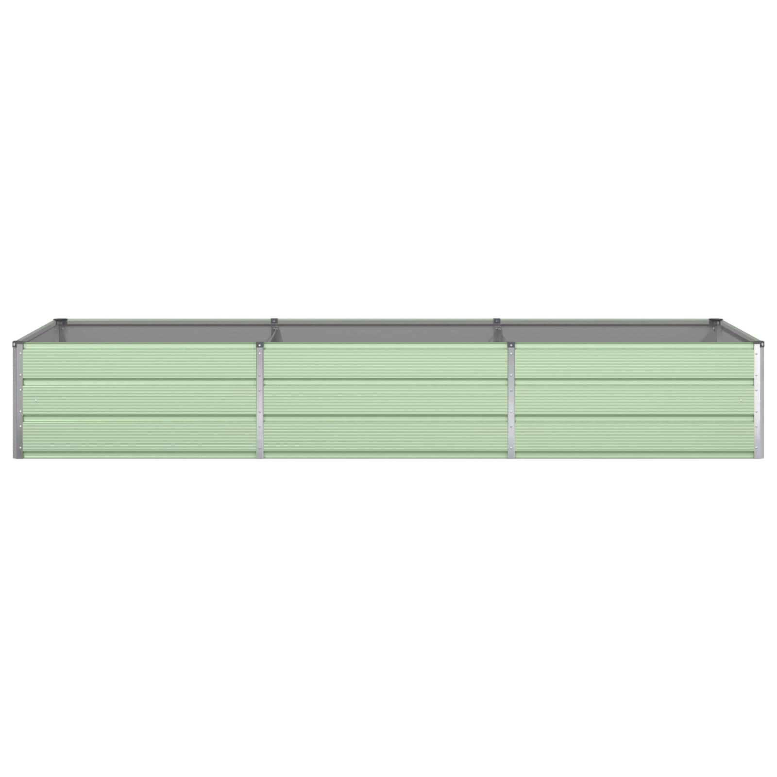 vidaXL Donica Pastelowa Zieleń 290 x 100 x 45 cm Stal Galwanizowana