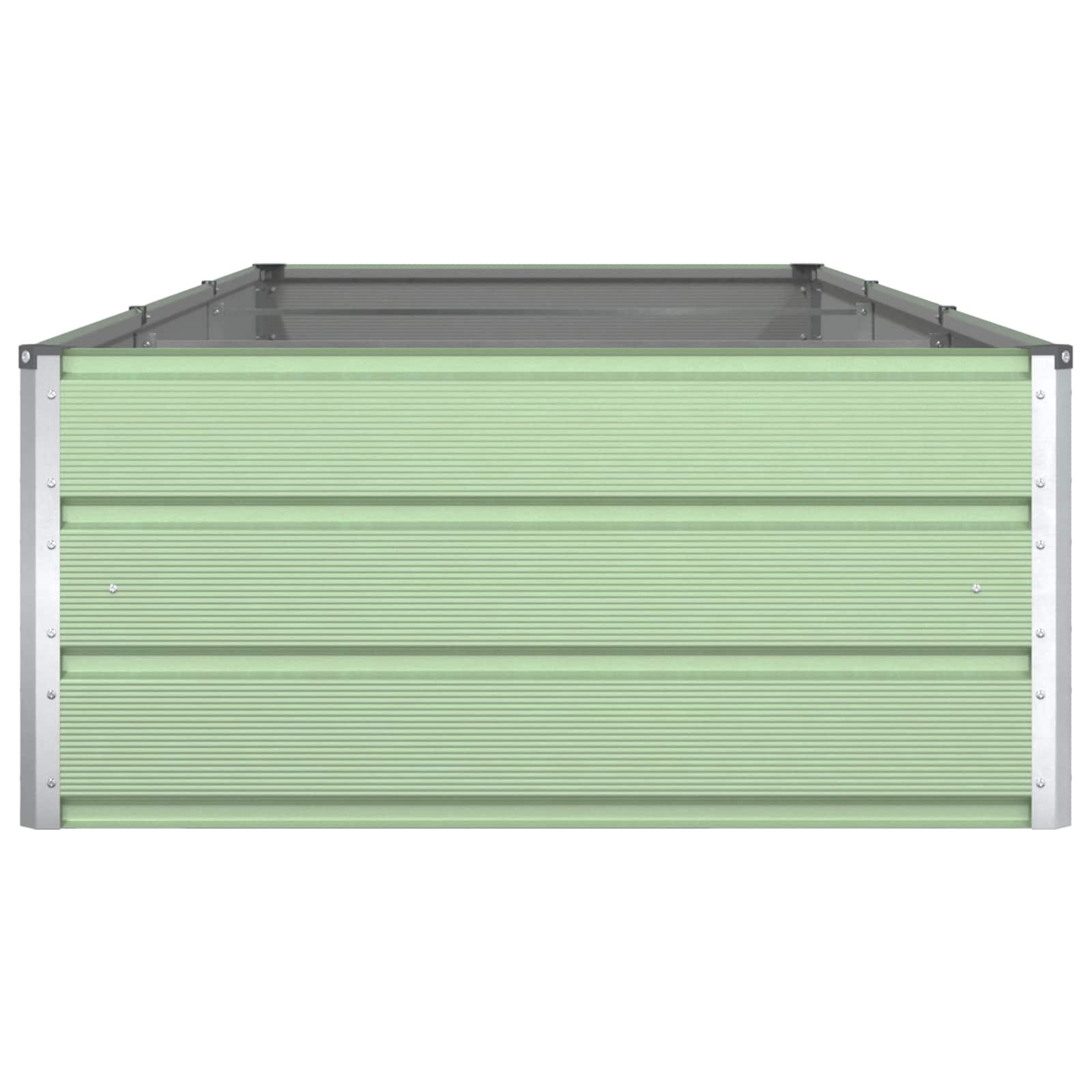 vidaXL Donica Pastelowa Zieleń 290 x 100 x 45 cm Stal Galwanizowana