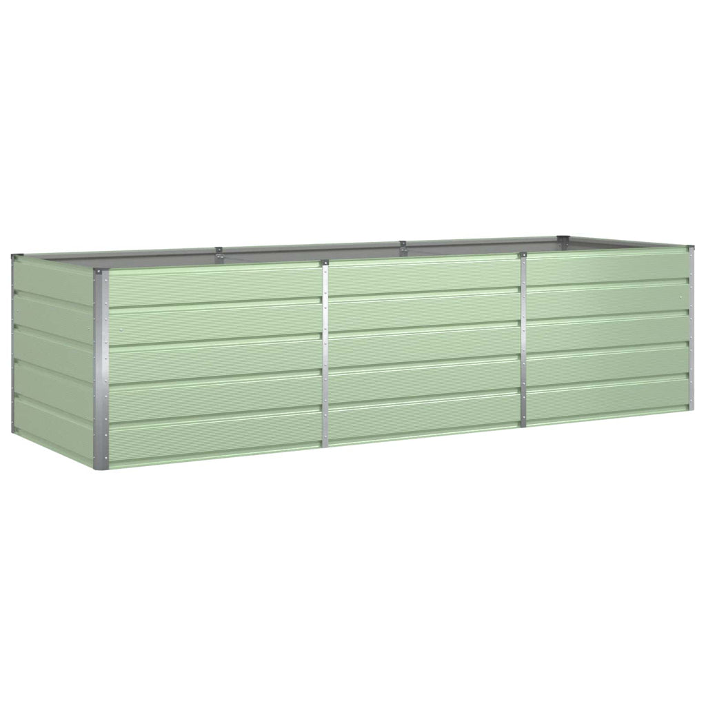 vidaXL Donica Pastelowa Zieleń 290 x 100 x 75 cm Stal Galwanizowana