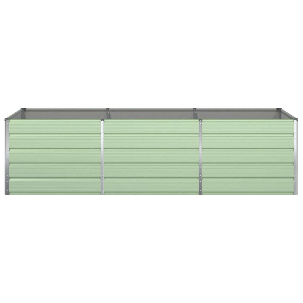 vidaXL Donica Pastelowa Zieleń 290 x 100 x 75 cm Stal Galwanizowana