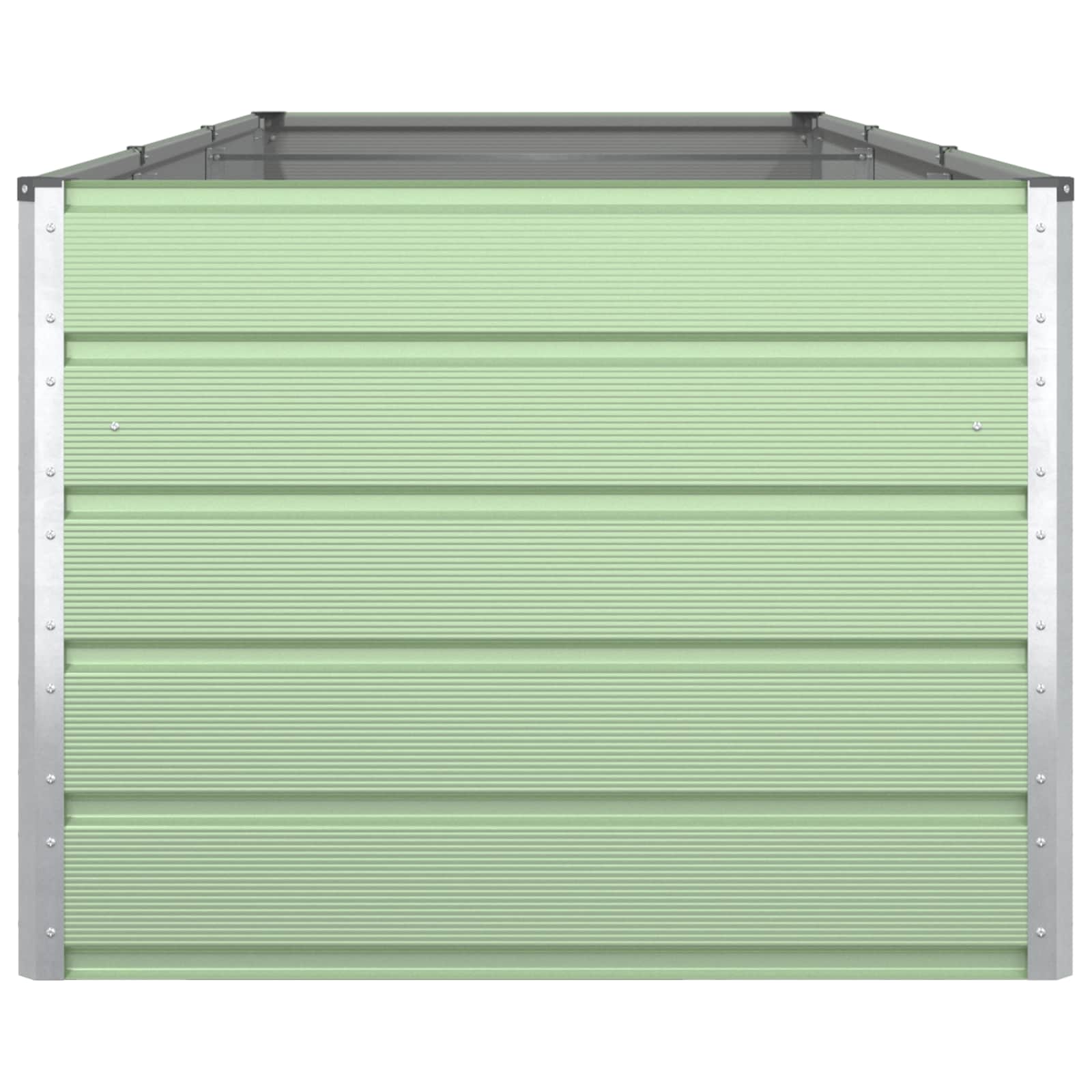 vidaXL Donica Pastelowa Zieleń 290 x 100 x 75 cm Stal Galwanizowana