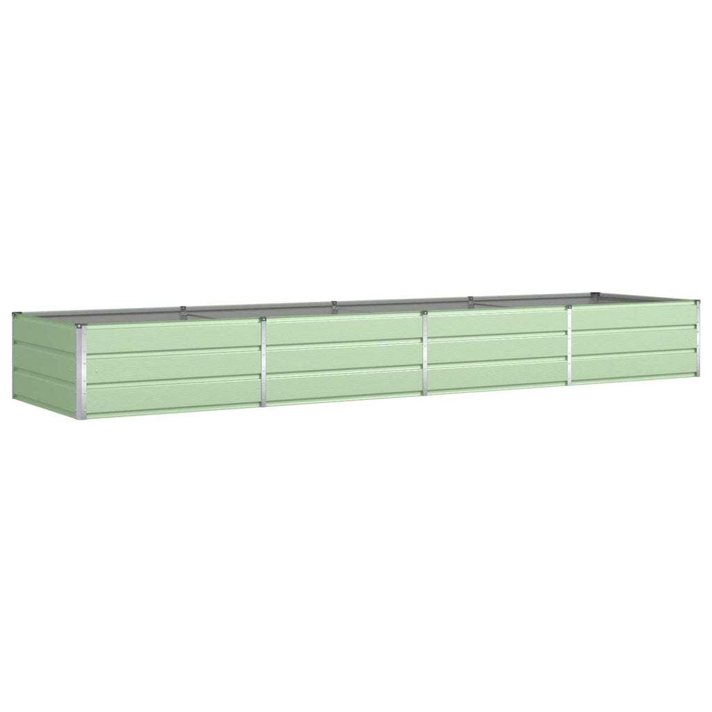 vidaXL Donica Pastelowa Zieleń 385 x 100 x 45 cm Stal Galwanizowana