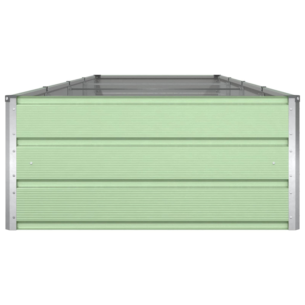 vidaXL Donica Pastelowa Zieleń 385 x 100 x 45 cm Stal Galwanizowana