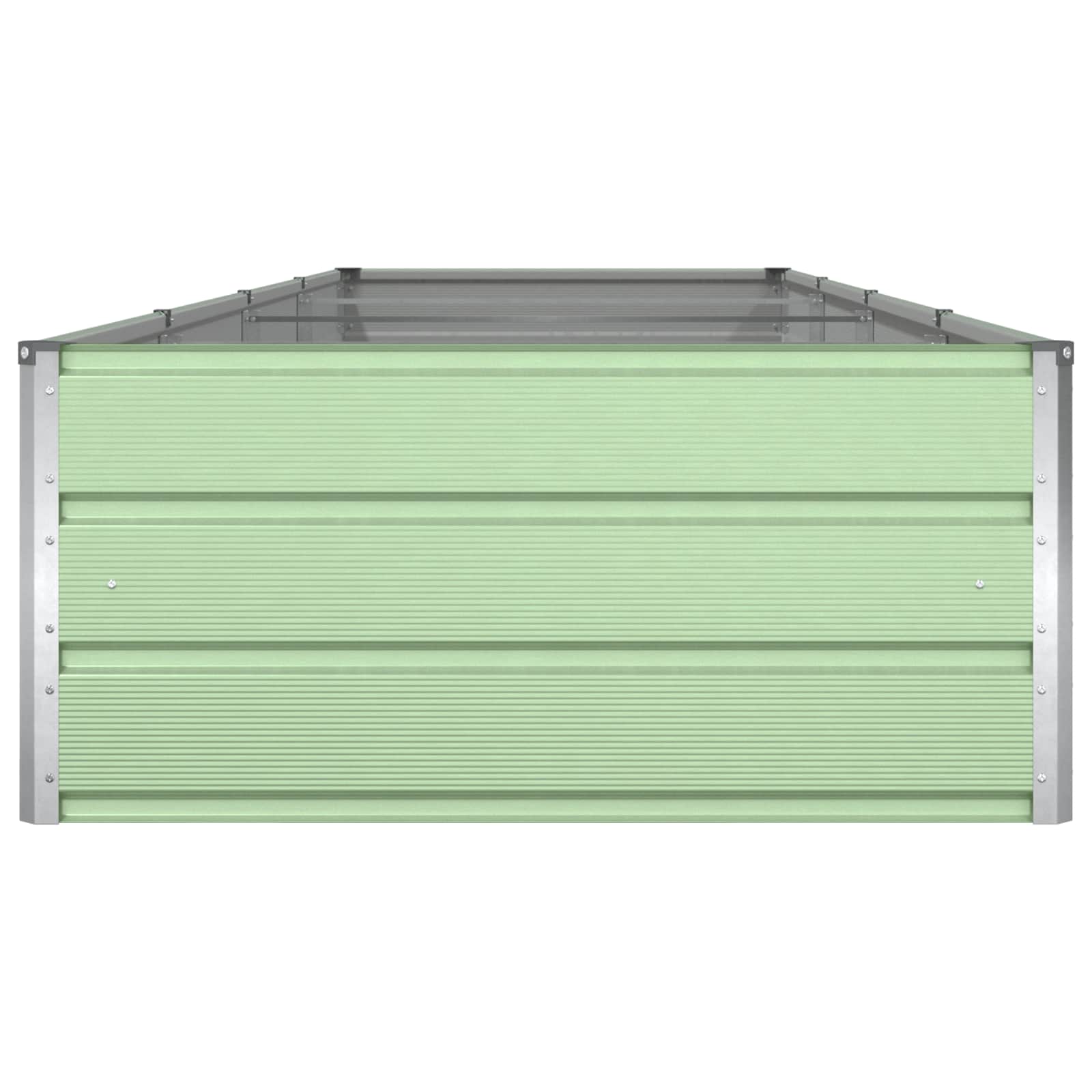 vidaXL Donica Pastelowa Zieleń 385 x 100 x 45 cm Stal Galwanizowana