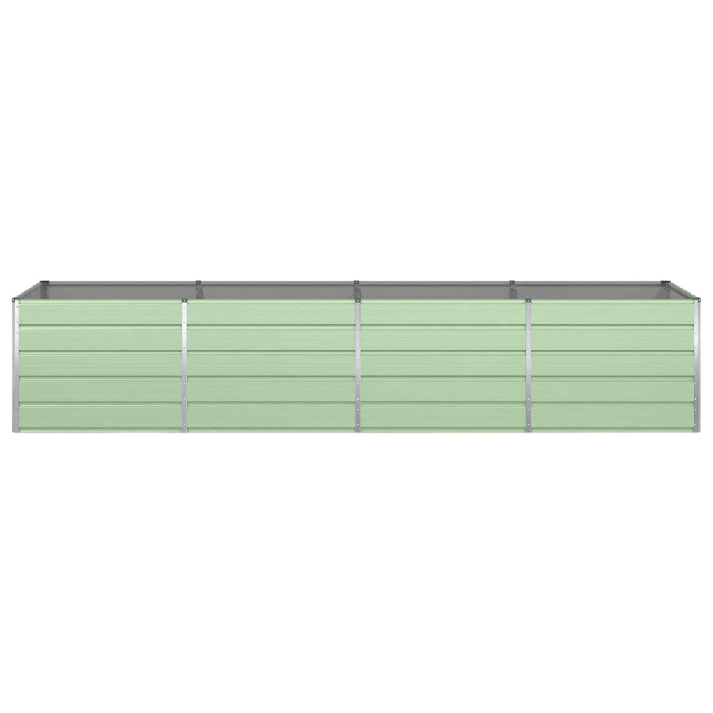 vidaXL Donica Pastelowa Zieleń 385 x 100 x 75 cm Stal Galwanizowana