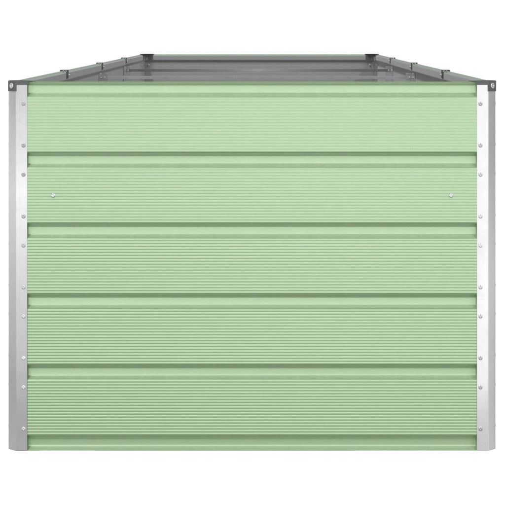 vidaXL Donica Pastelowa Zieleń 385 x 100 x 75 cm Stal Galwanizowana