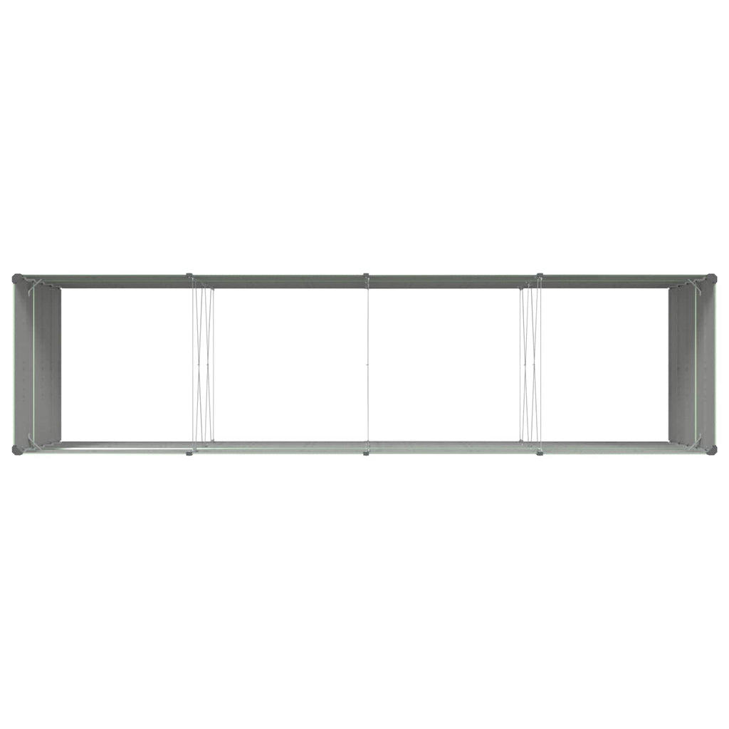 vidaXL Donica Pastelowa Zieleń 385 x 100 x 75 cm Stal Galwanizowana