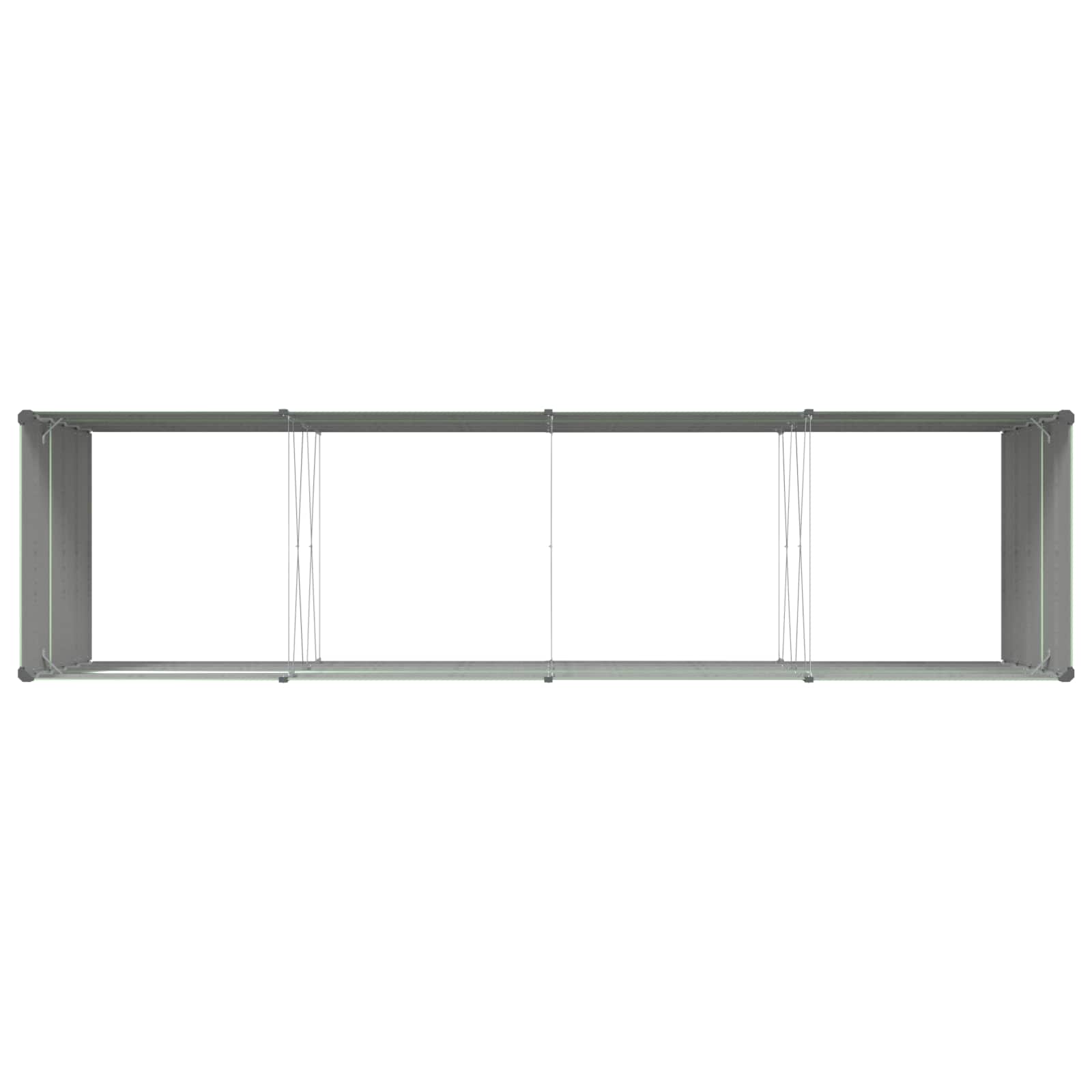 vidaXL Donica Pastelowa Zieleń 385 x 100 x 75 cm Stal Galwanizowana