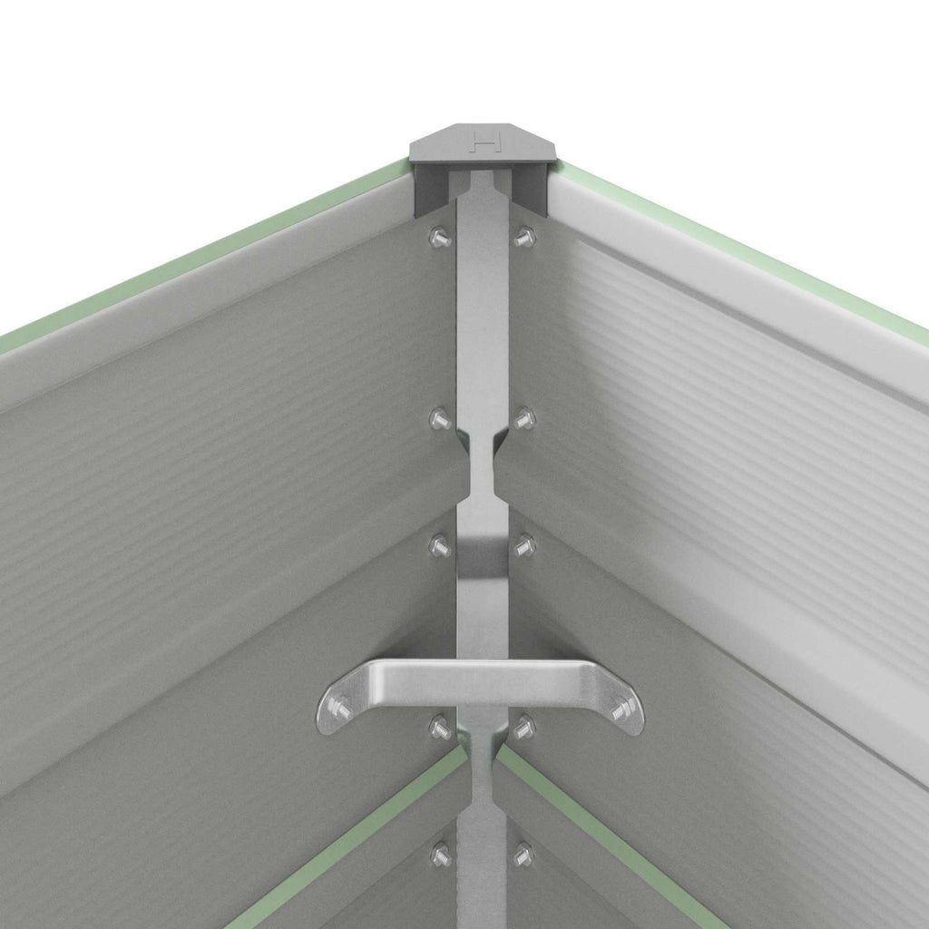 vidaXL Donica Pastelowa Zieleń 480 x 100 x 45 cm Stal Galwanizowana