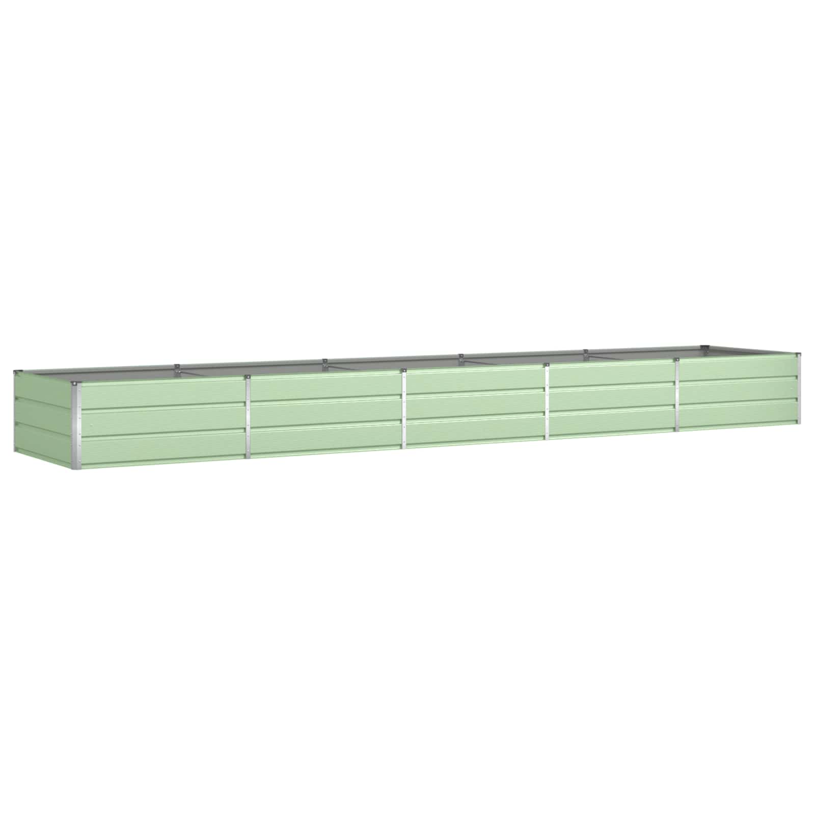 vidaXL Donica Pastelowa Zieleń 480 x 100 x 45 cm Stal Galwanizowana