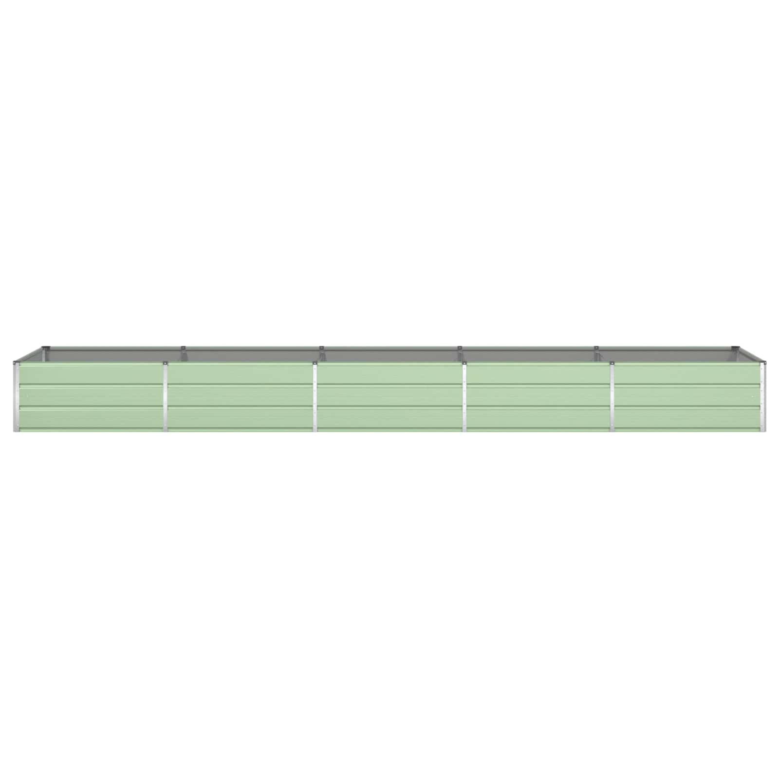 vidaXL Donica Pastelowa Zieleń 480 x 100 x 45 cm Stal Galwanizowana