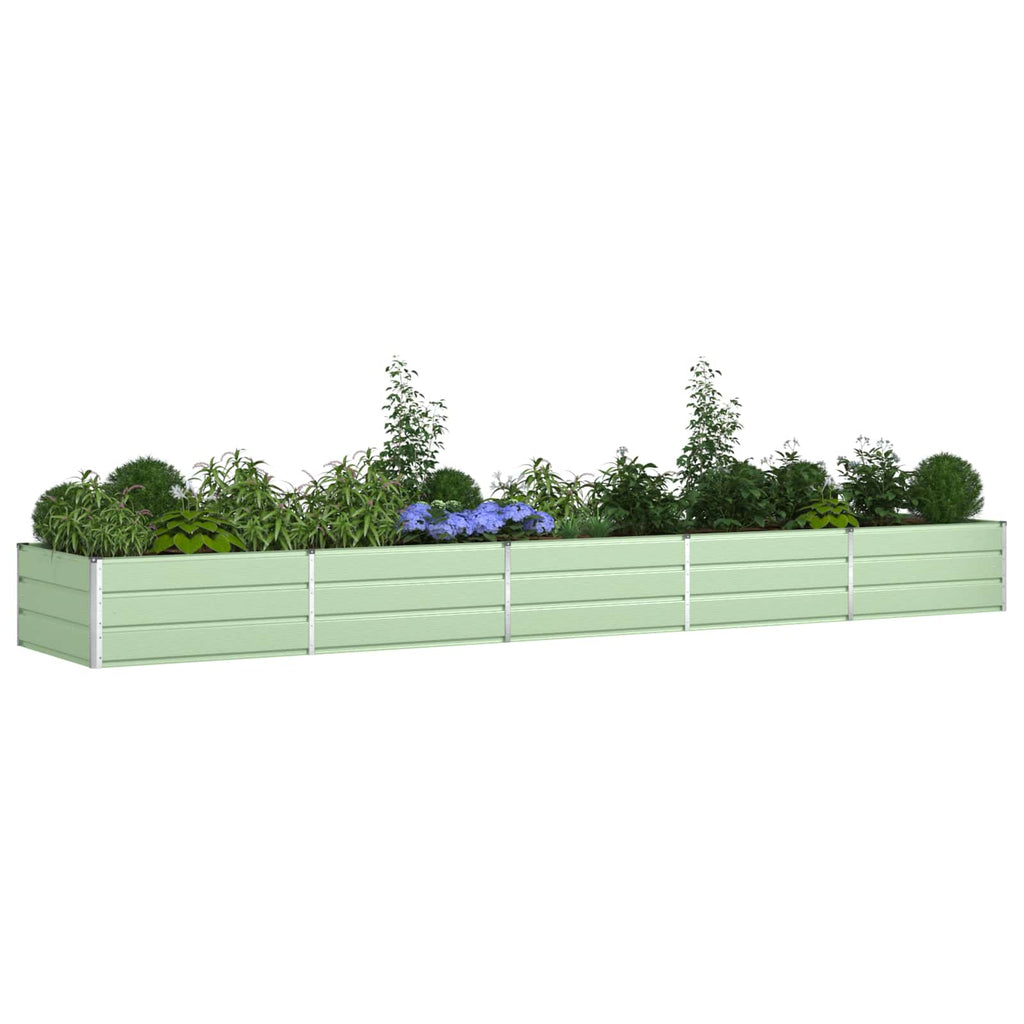 vidaXL Donica Pastelowa Zieleń 480 x 100 x 45 cm Stal Galwanizowana