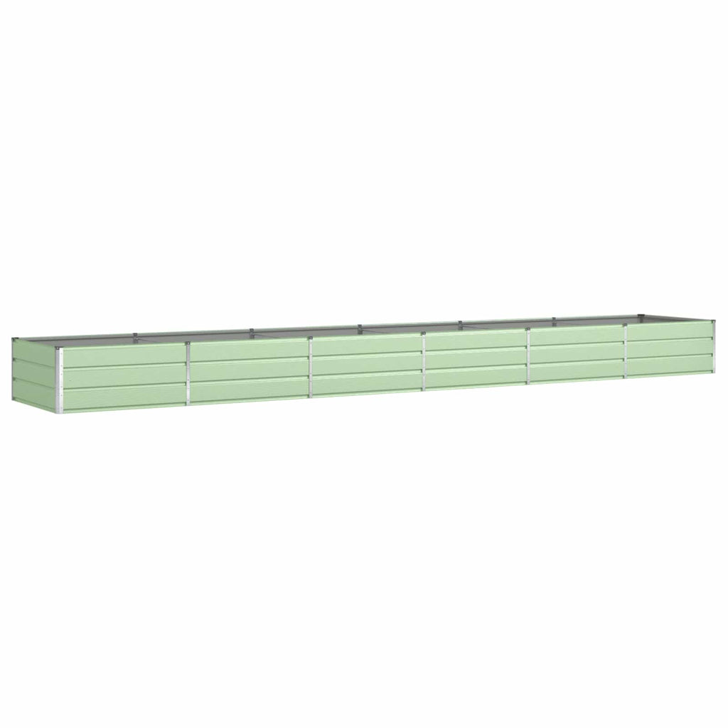 vidaXL Donica Pastelowa Zieleń 580 x 100 x 45 cm Stal Galwanizowana