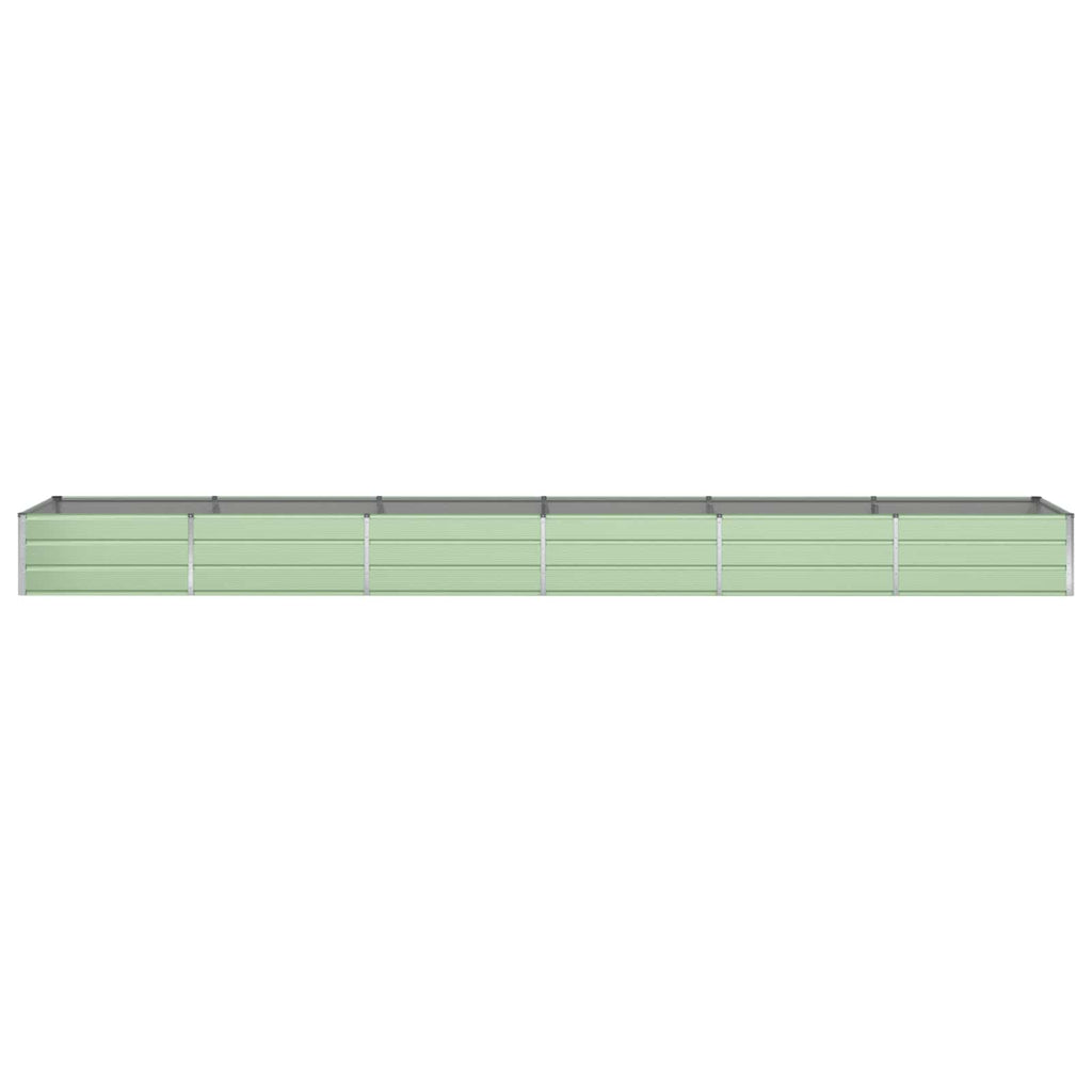 vidaXL Donica Pastelowa Zieleń 580 x 100 x 45 cm Stal Galwanizowana
