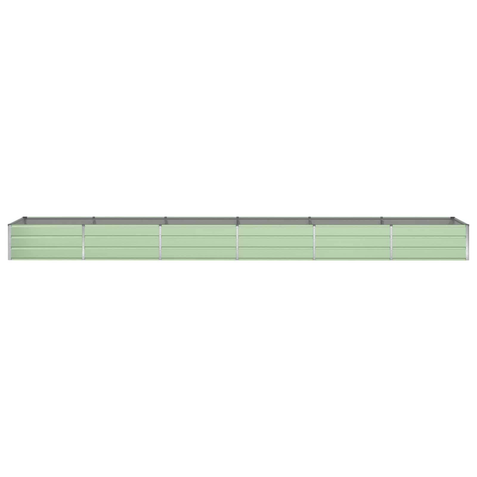 vidaXL Donica Pastelowa Zieleń 580 x 100 x 45 cm Stal Galwanizowana