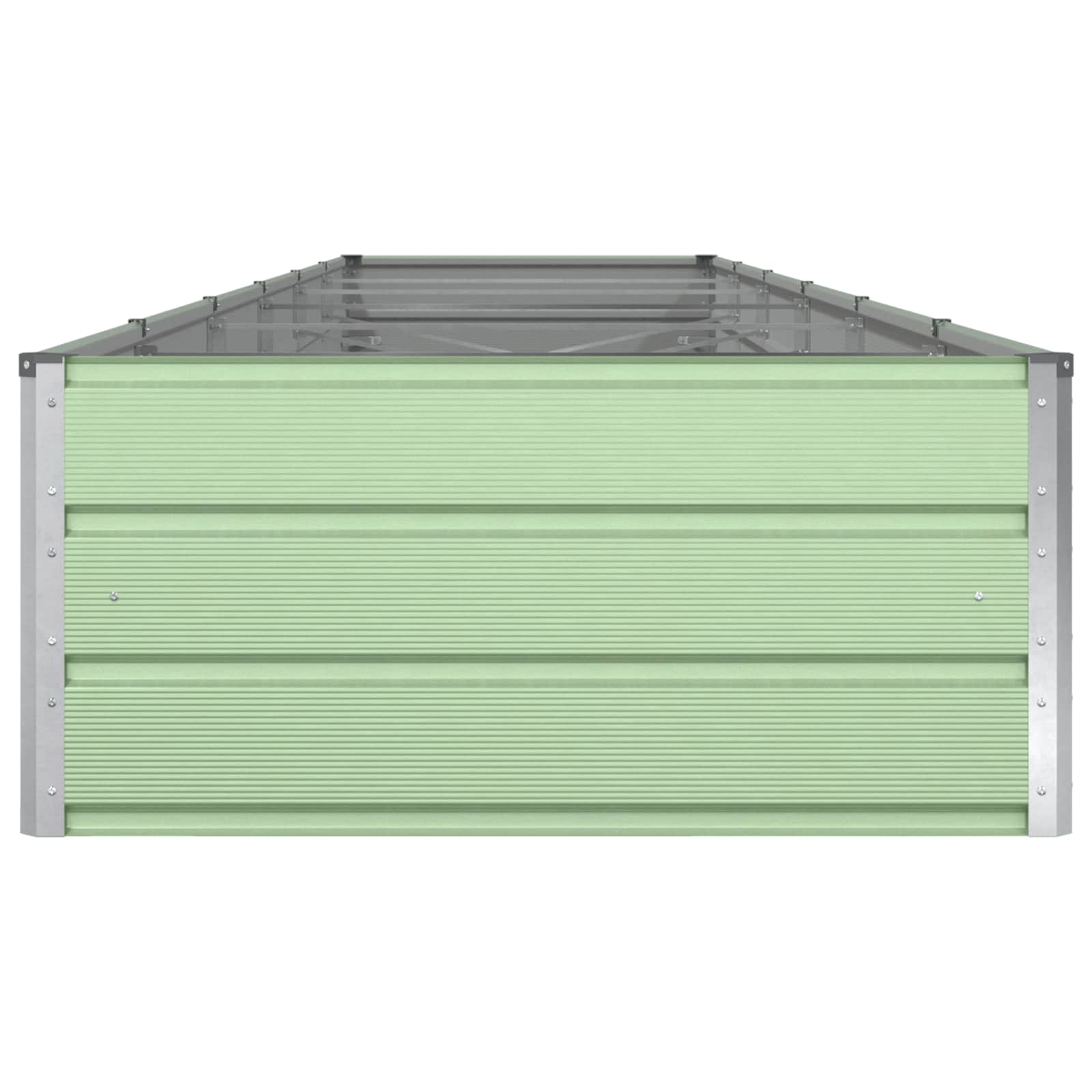 vidaXL Donica Pastelowa Zieleń 580 x 100 x 45 cm Stal Galwanizowana