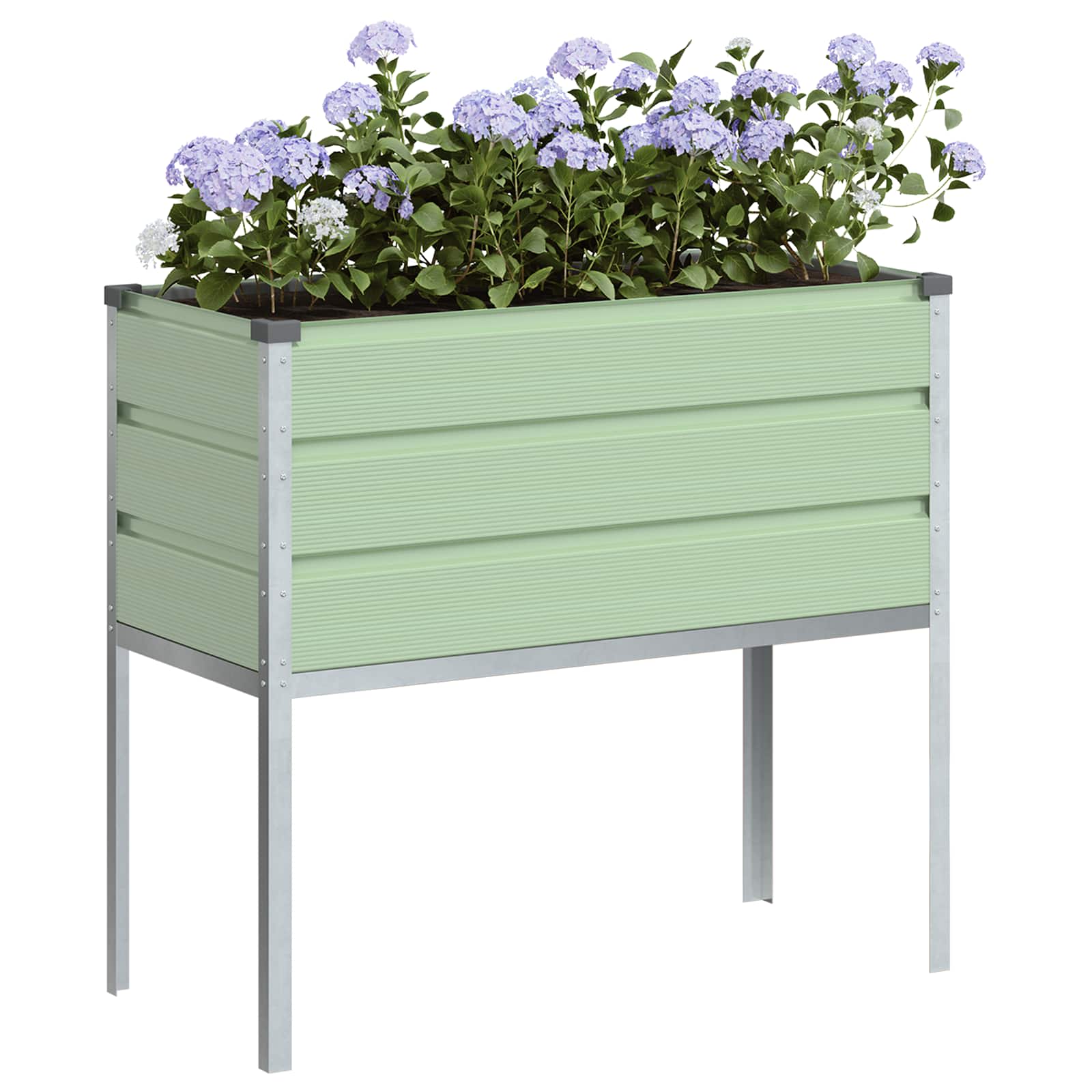vidaXL Donica Pastelowa zieleń 100 x 45 x 90 cm Stal Galwanizowana