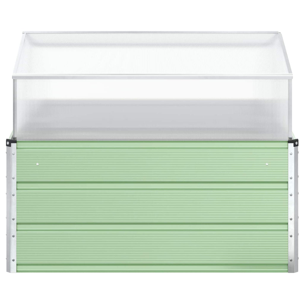 vidaXL Donica Pastelowa Zieleń 100 x 100 x 77 cm Stal Galwanizowana