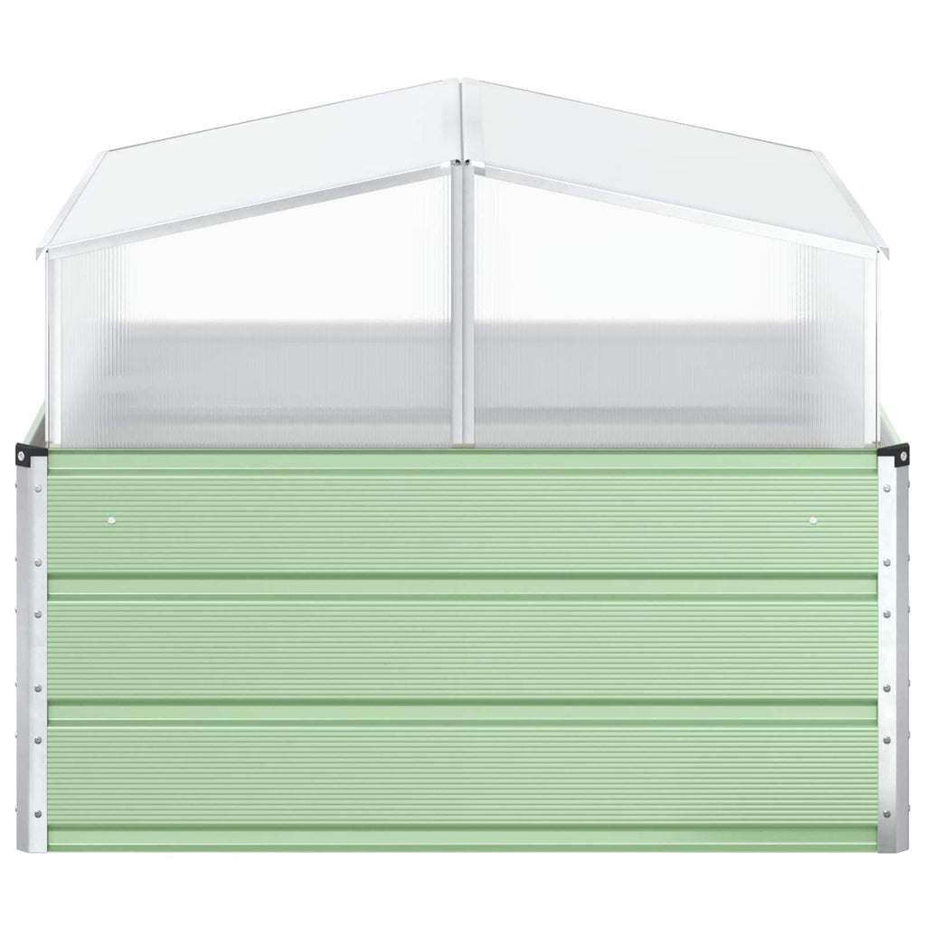 vidaXL Donica Pastelowa Zieleń 100 x 100 x 77 cm Stal Galwanizowana