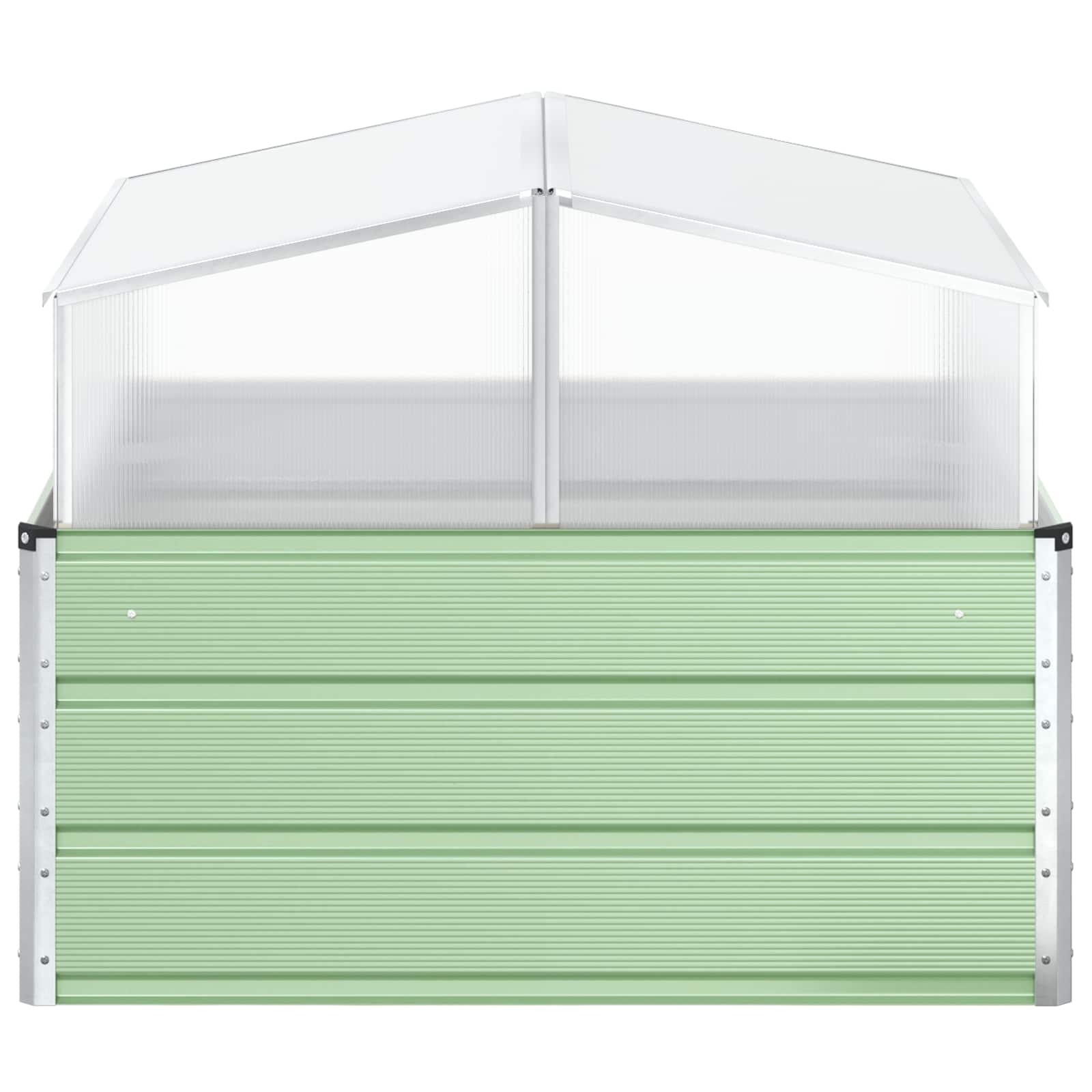 vidaXL Donica Pastelowa Zieleń 100 x 100 x 77 cm Stal Galwanizowana