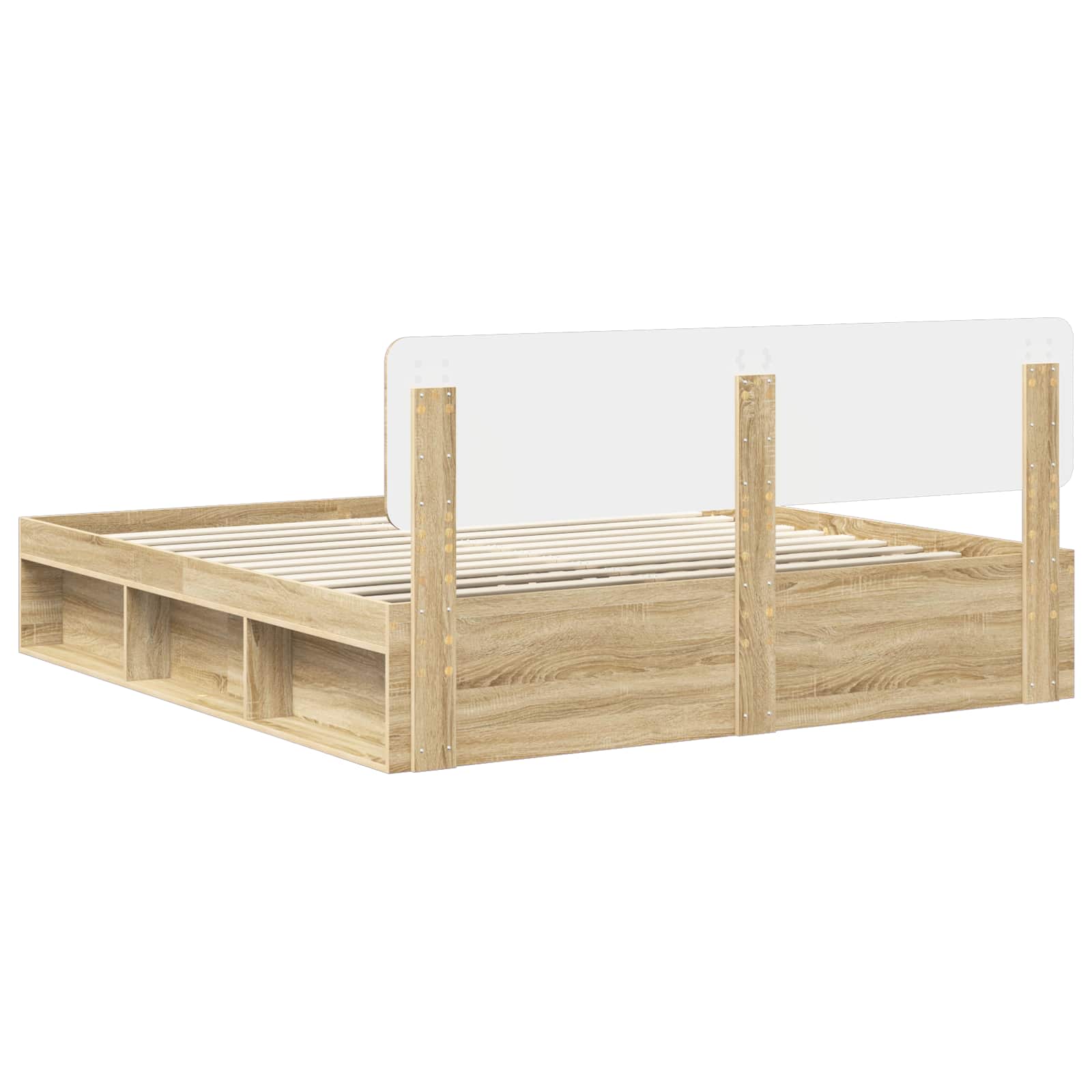 vidaXL Ramka łóżka Sonoma 200 x 200 cm Lite drewno sosnowe