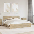 vidaXL Ramka łóżka Sonoma 180 x 200 cm Lite drewno sosnowe