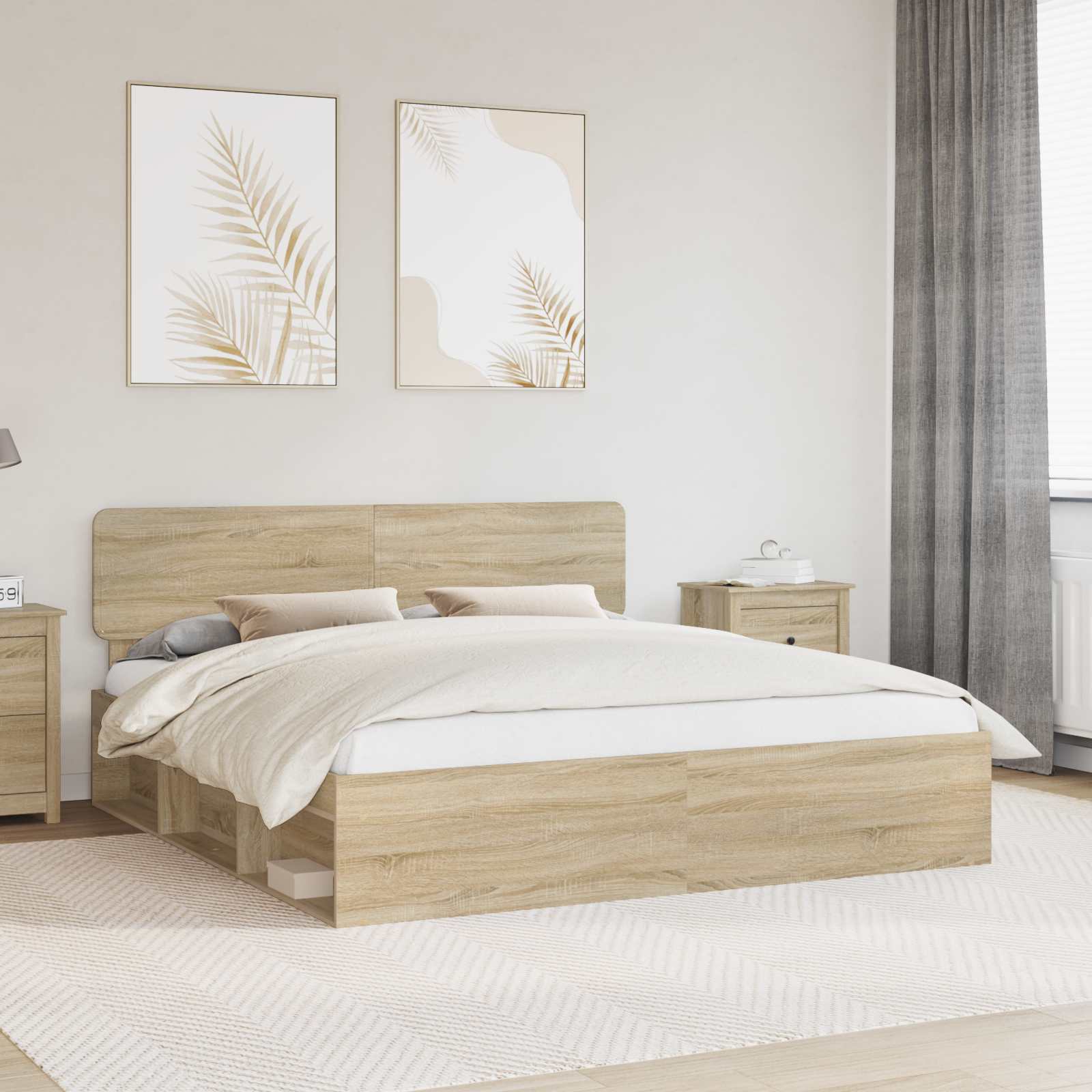 vidaXL Ramka łóżka Sonoma 180 x 200 cm Lite drewno sosnowe