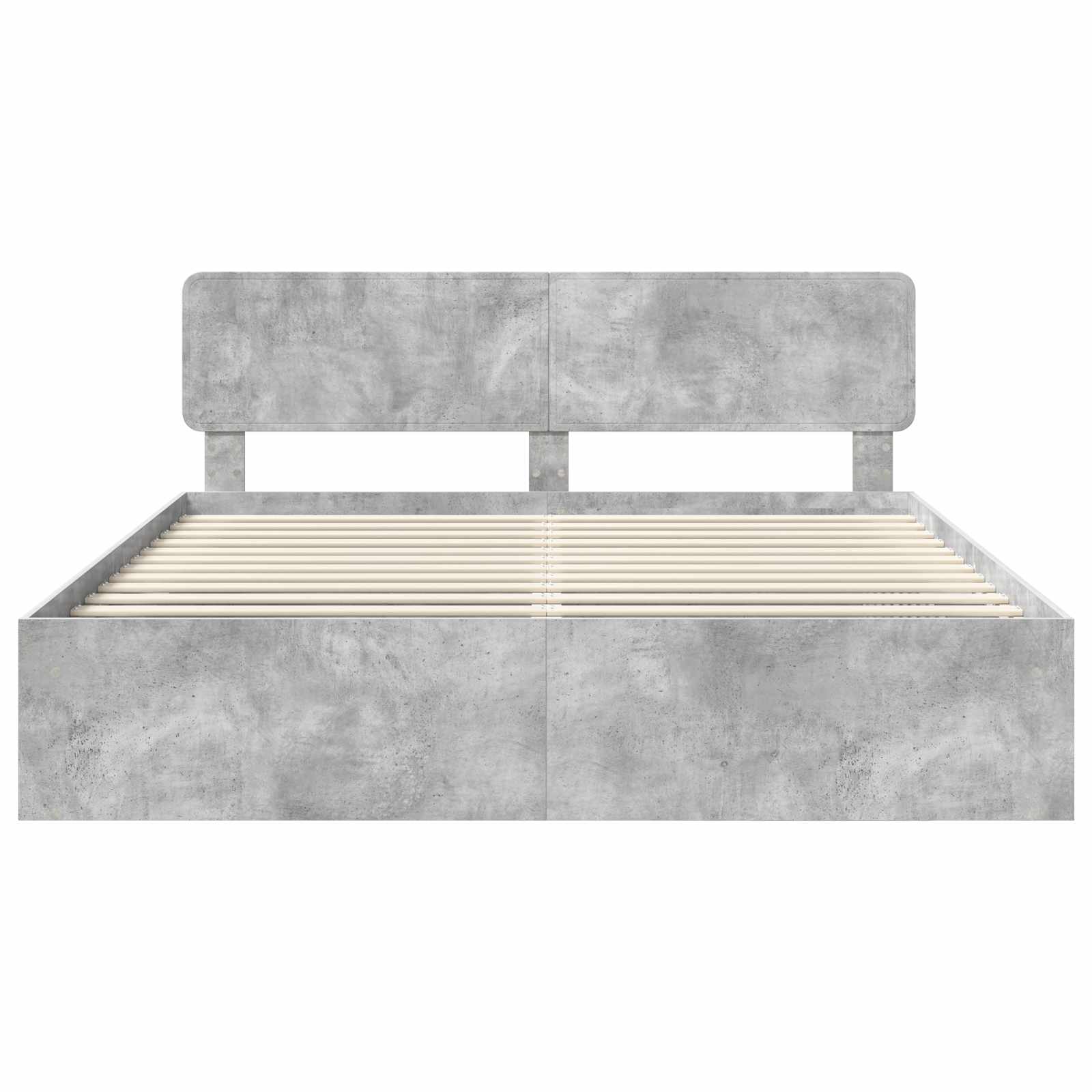vidaXL Ramka łóżka Betonowy 180 x 200 cm Lite drewno sosnowe