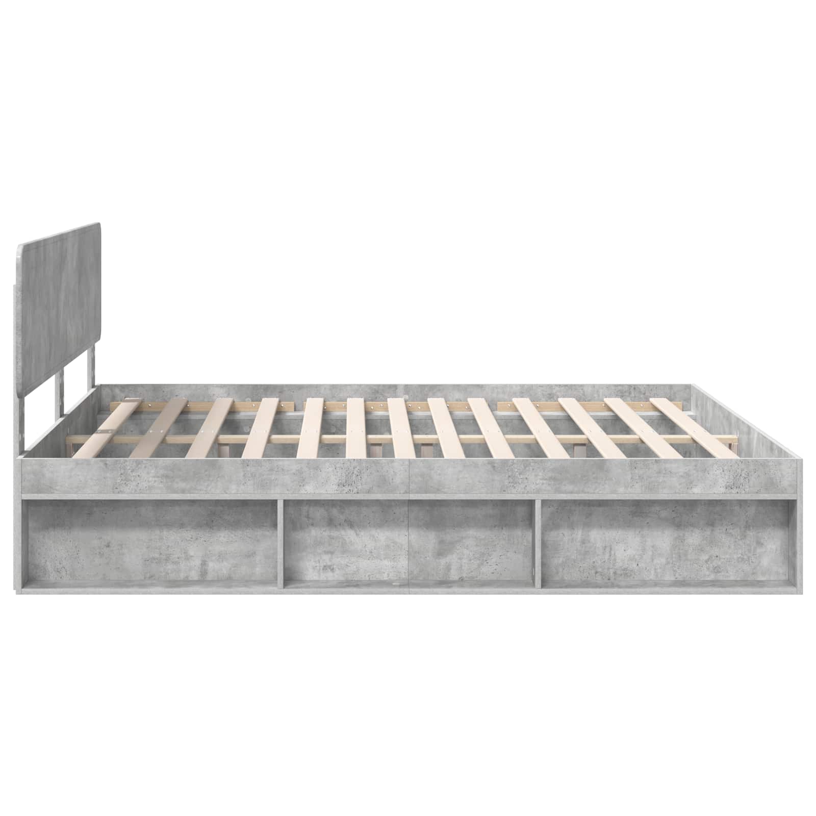 vidaXL Ramka łóżka Betonowy 180 x 200 cm Lite drewno sosnowe