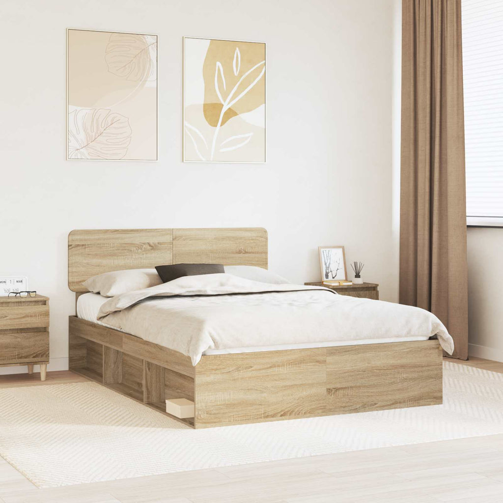 vidaXL Ramka łóżka Sonoma 160 x 200 cm Lite drewno sosnowe