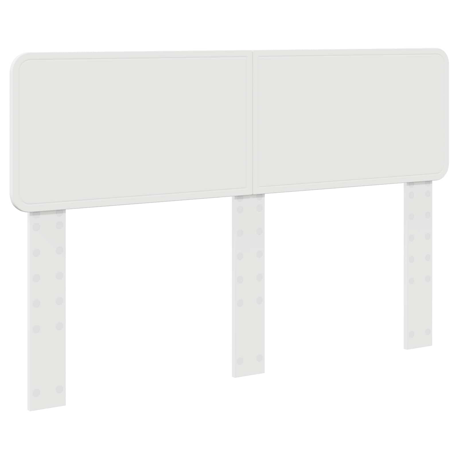 vidaXL Ramka łóżka Z zagłówkiem Biały 150 x 200 cm Lite drewno sosnowe