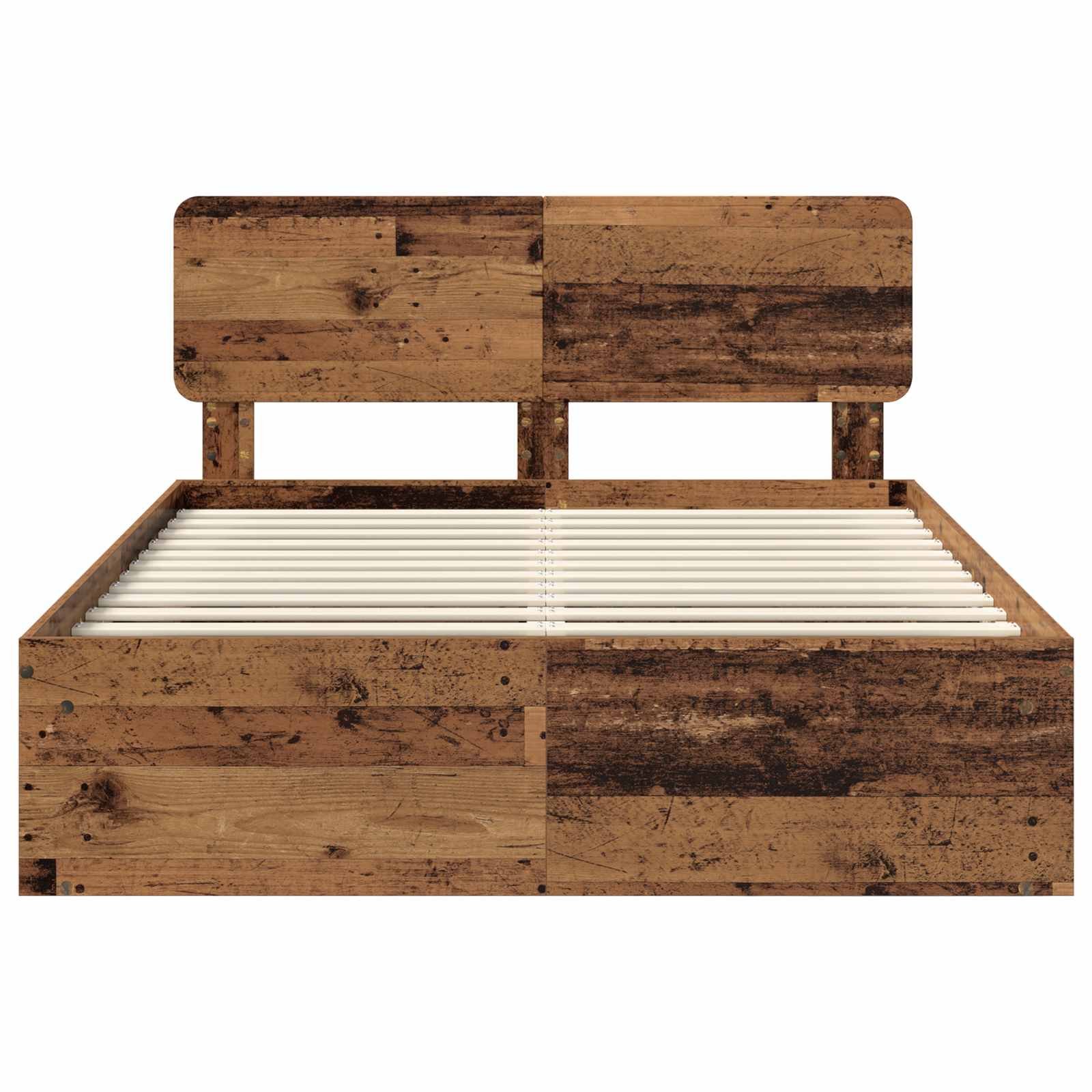 vidaXL Ramka łóżka Stare drewno 150 x 200 cm Lite drewno sosnowe