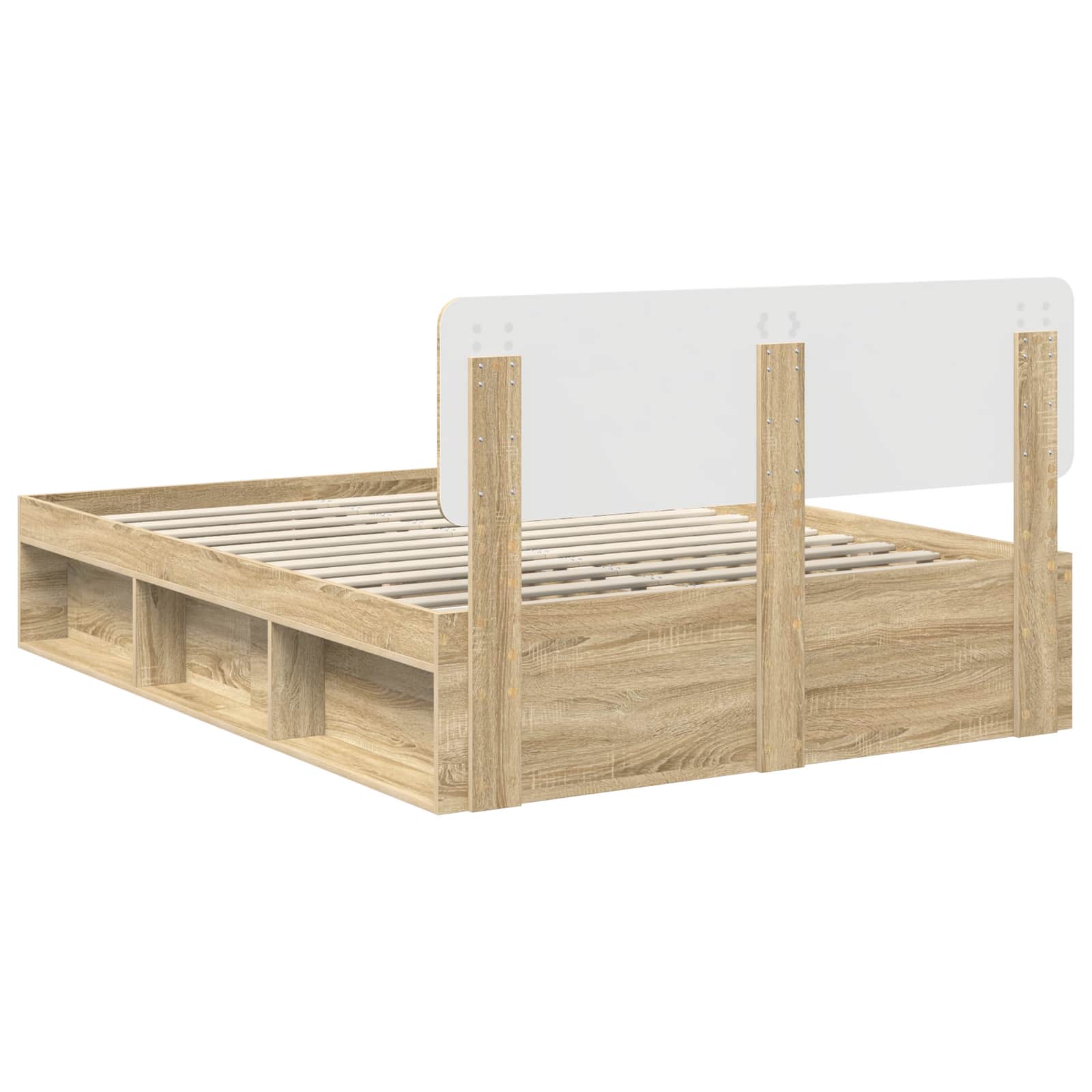 vidaXL Ramka łóżka Sonoma 140 x 190 cm Lite drewno sosnowe