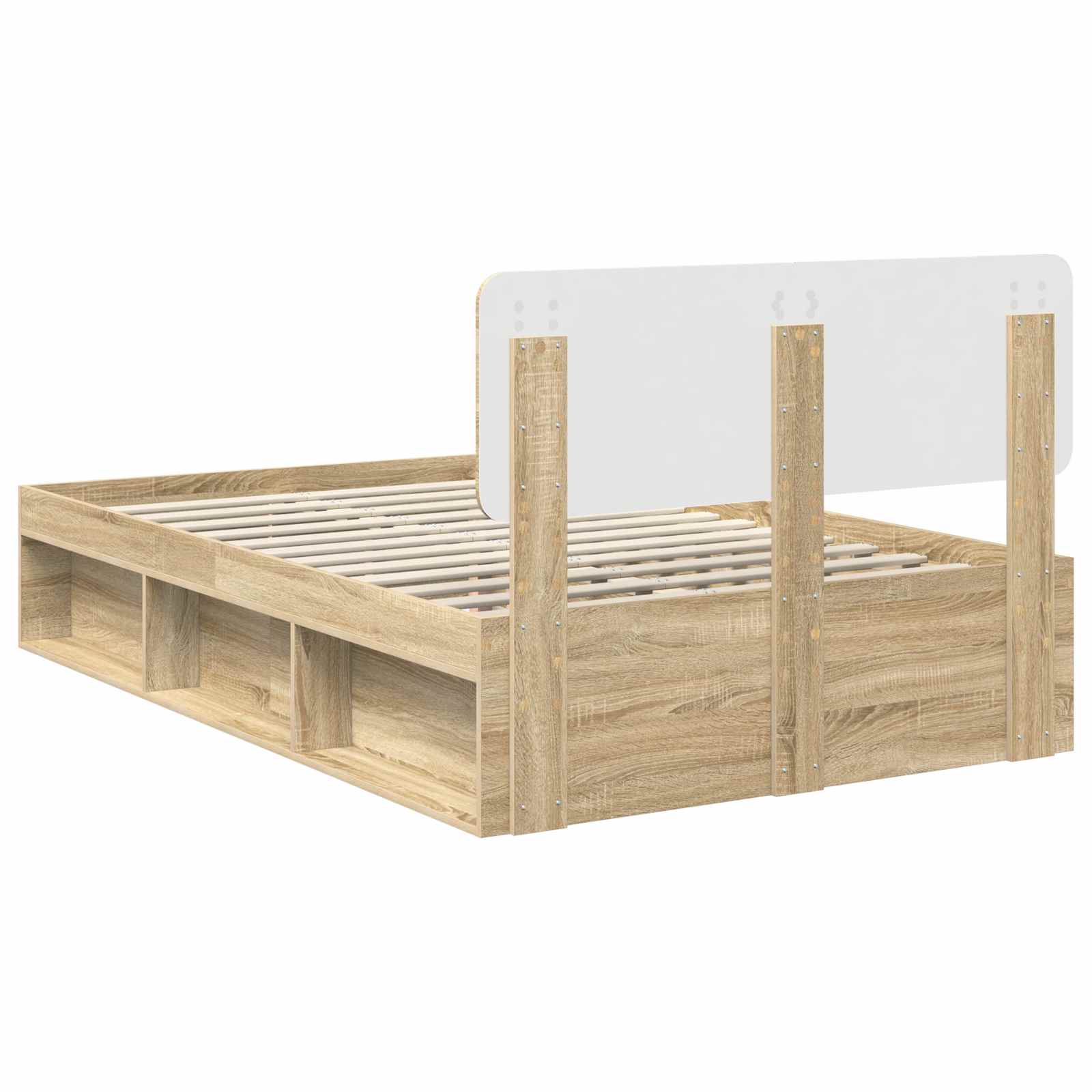 vidaXL Ramka łóżka Sonoma 120 x 190 cm Lite drewno sosnowe