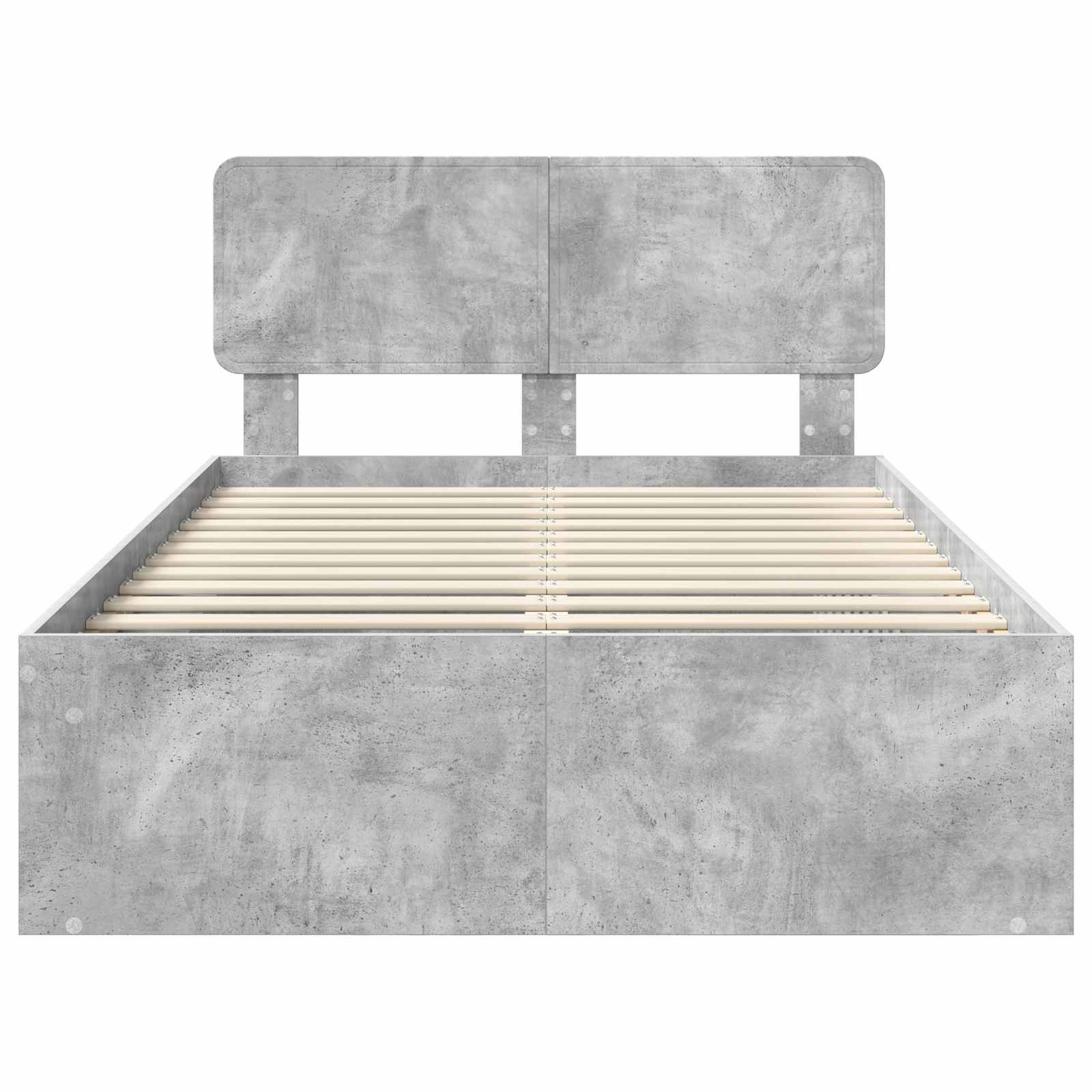 vidaXL Ramka łóżka Betonowy 120 x 190 cm Lite drewno sosnowe