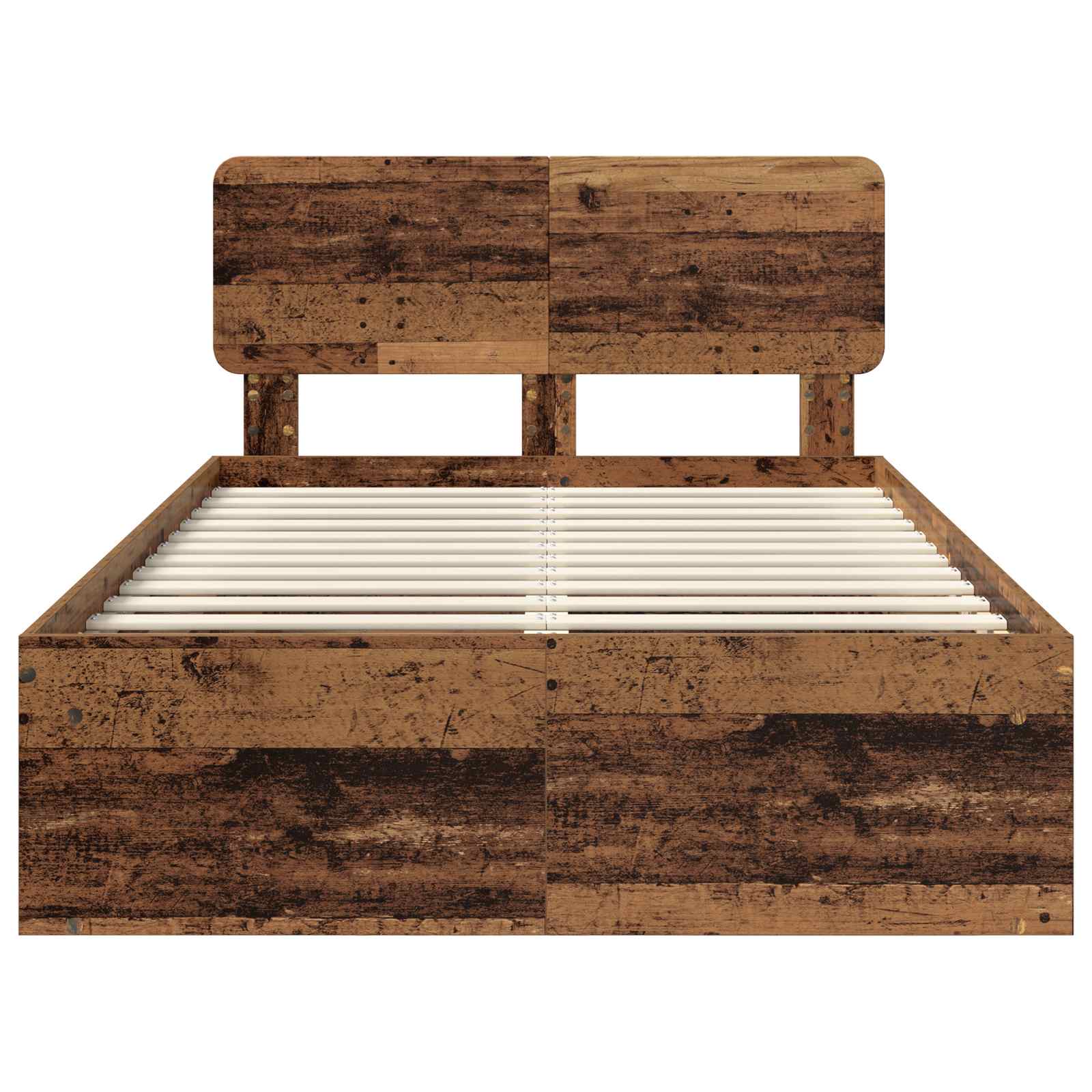 vidaXL Ramka łóżka Stare drewno 120 x 190 cm Lite drewno sosnowe