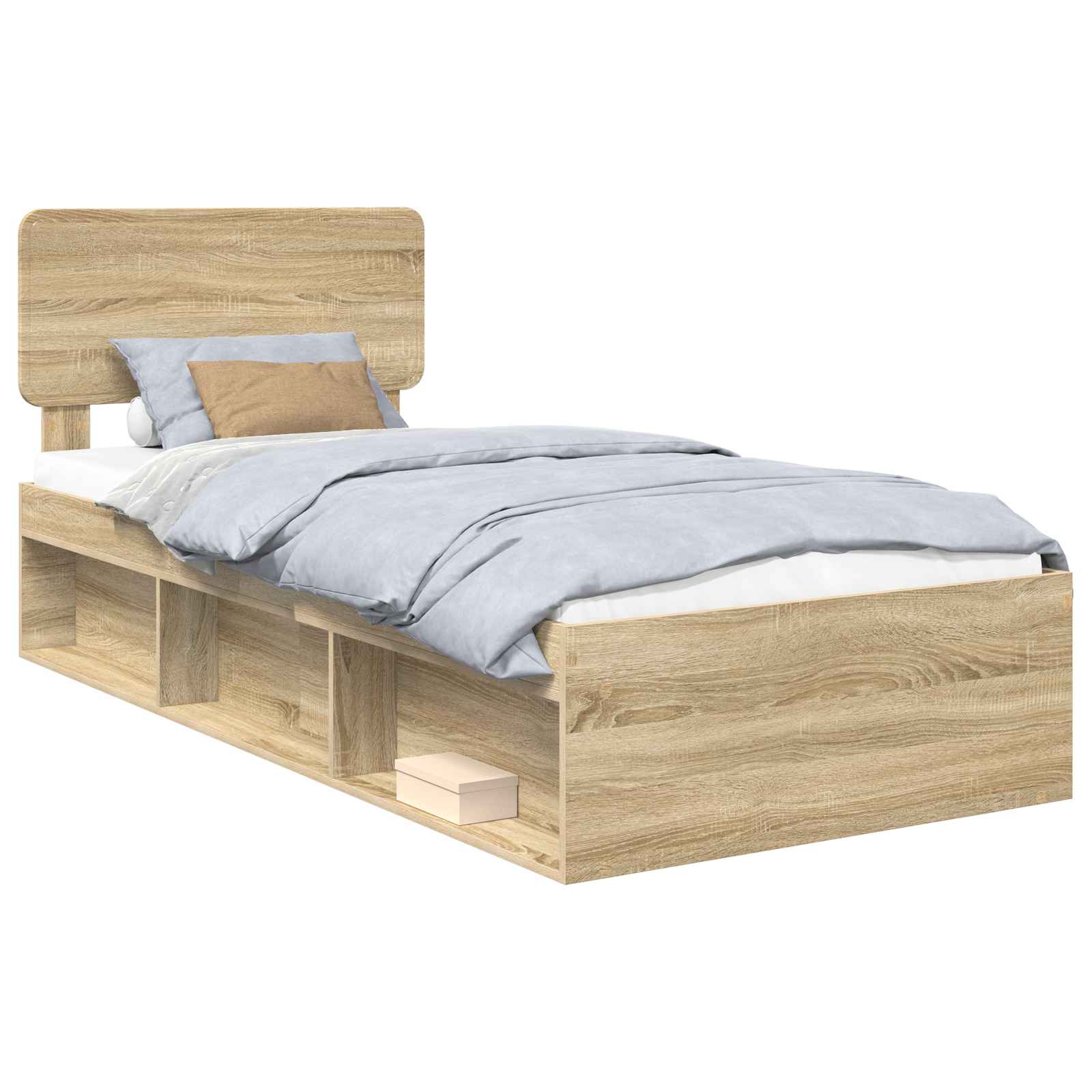 vidaXL Ramka łóżka Sonoma 100 x 200 cm Lite drewno sosnowe