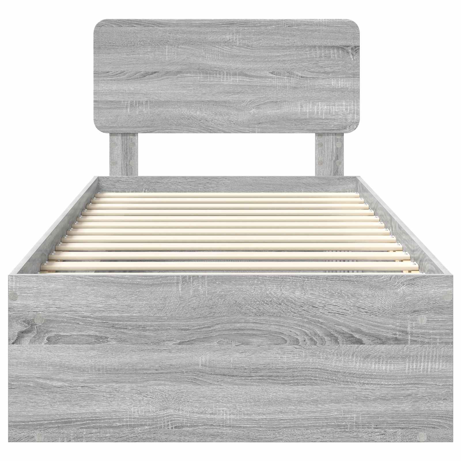 vidaXL Ramka łóżka Szary Sonoma 100 x 200 cm Lite drewno sosnowe