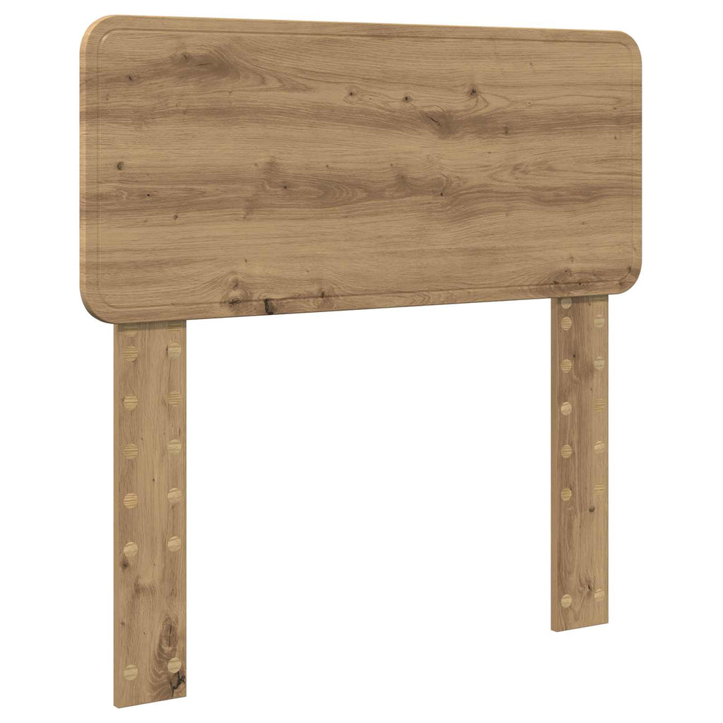 vidaXL Ramka łóżka Dąb rzemieślniczy 90 x 200 cm Lite drewno sosnowe