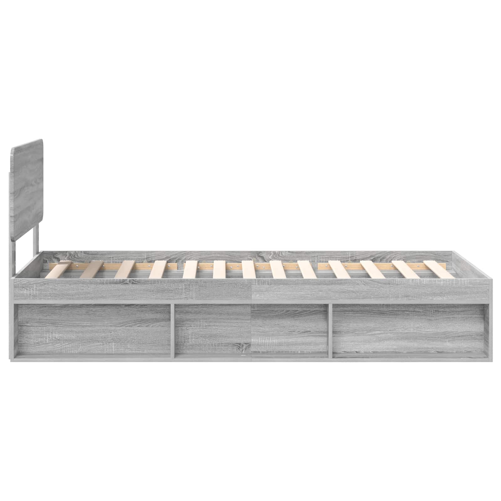 vidaXL Ramka łóżka Szary Sonoma 90 x 190 cm Lite drewno sosnowe