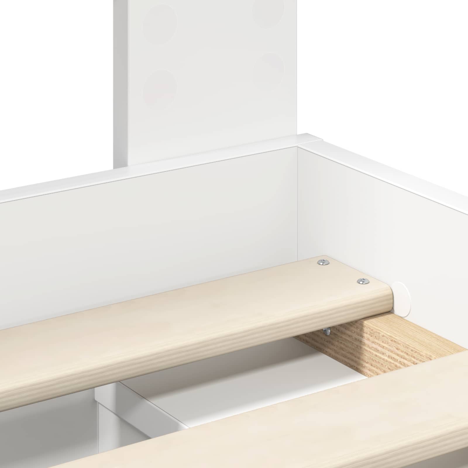 vidaXL Ramka łóżka Z zagłówkiem Biały 75 x 190 cm Lite drewno sosnowe