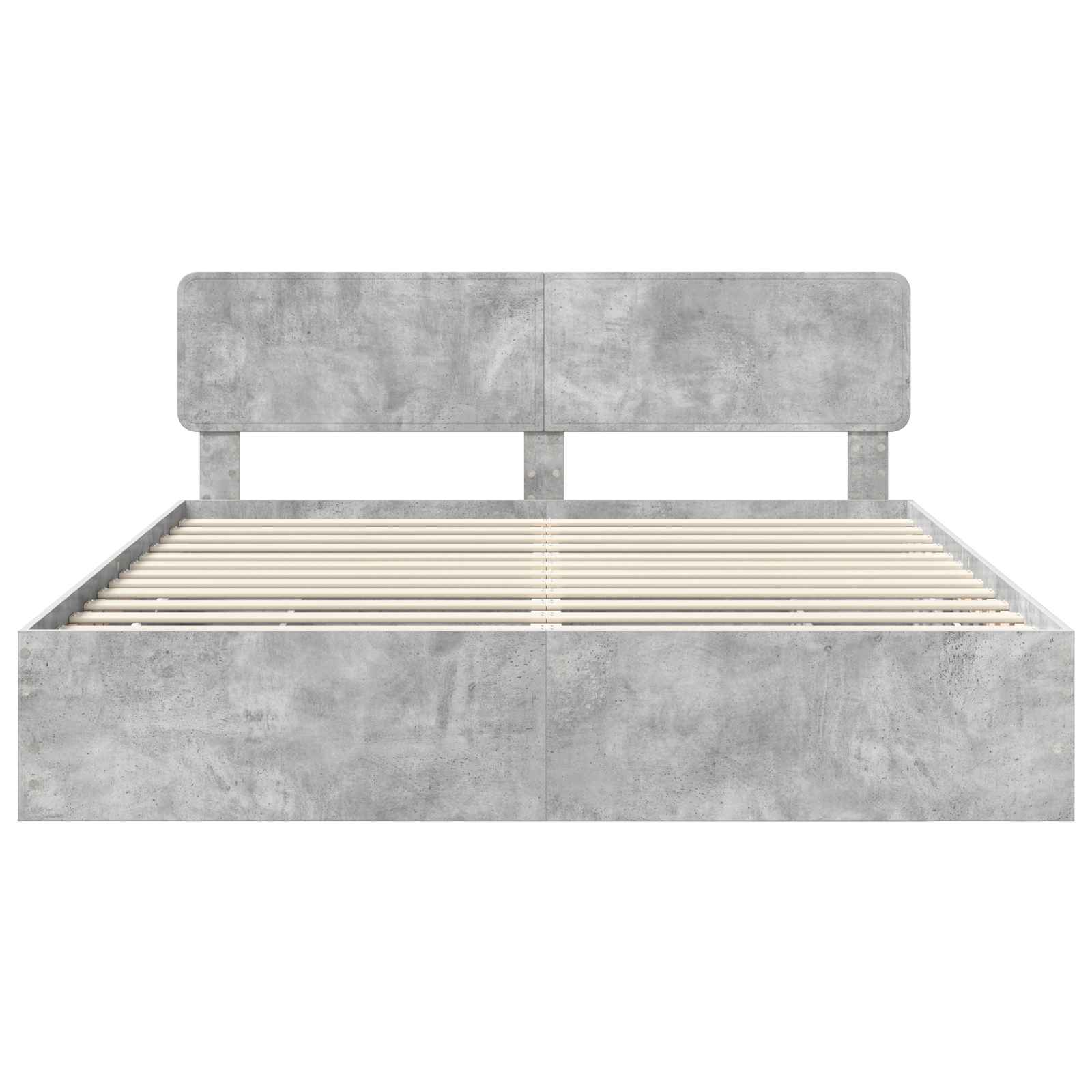 vidaXL Ramka łóżka Betonowy Szary 200 x 200 cm Drewno inżynieryjne